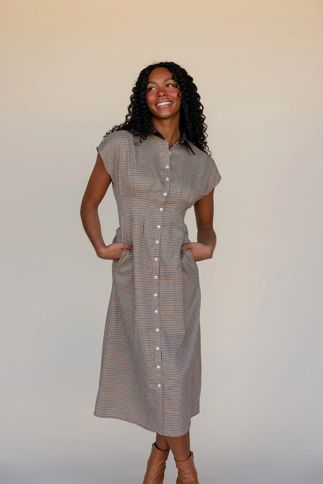Brownstone Houndstooth Dress - Image 6