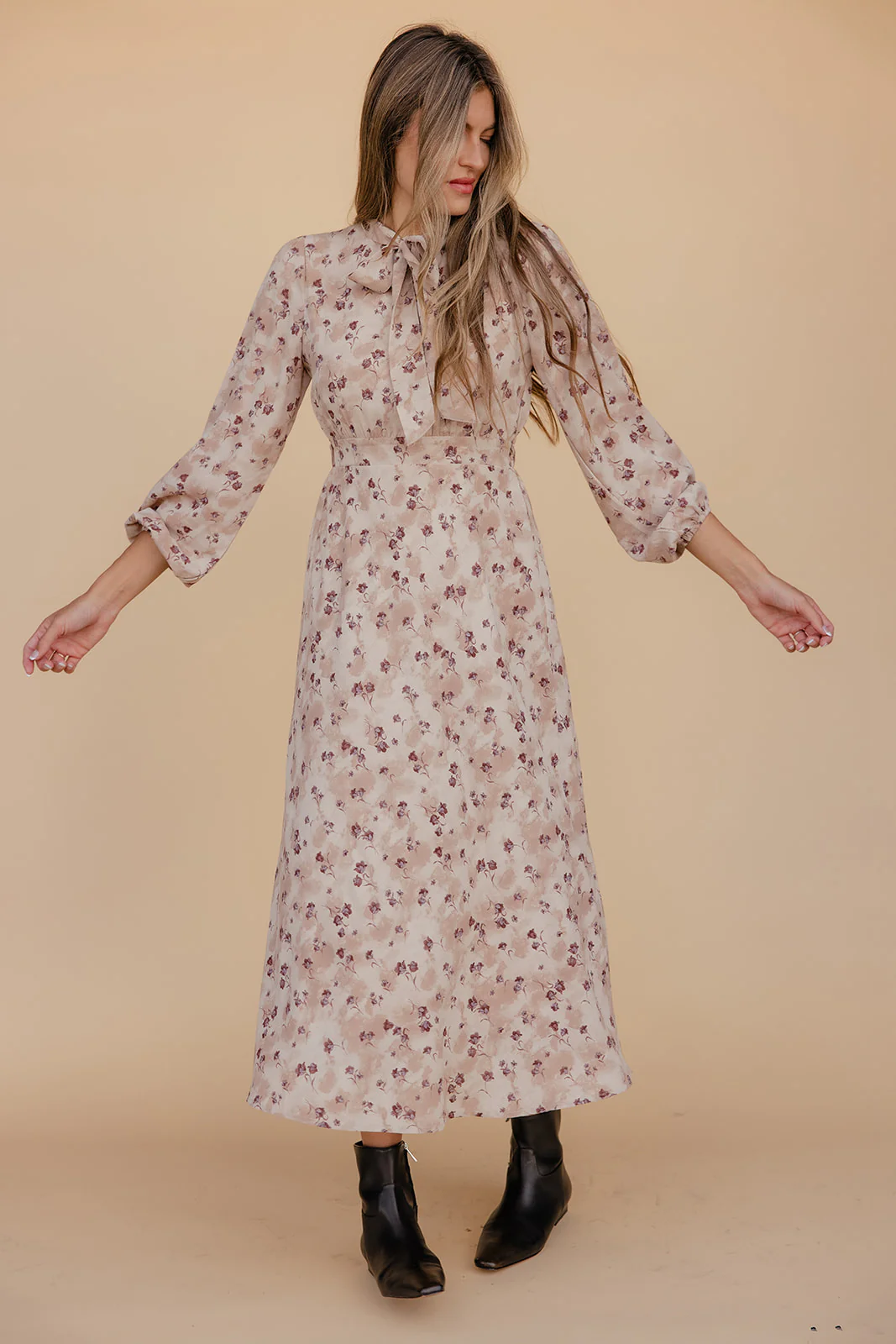 Camilla Tie Neck Midi