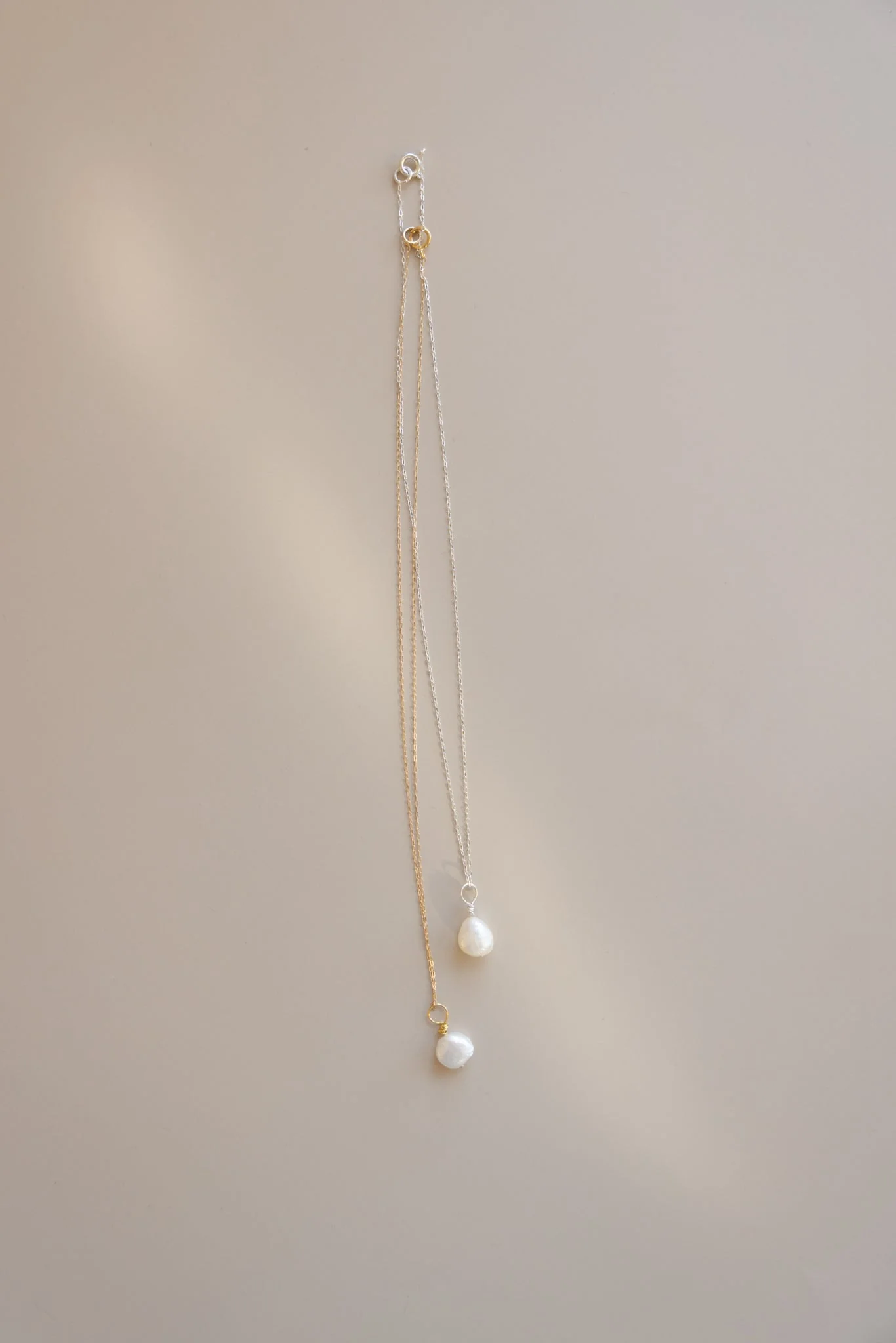 Chain Necklace + Pearl Pendant