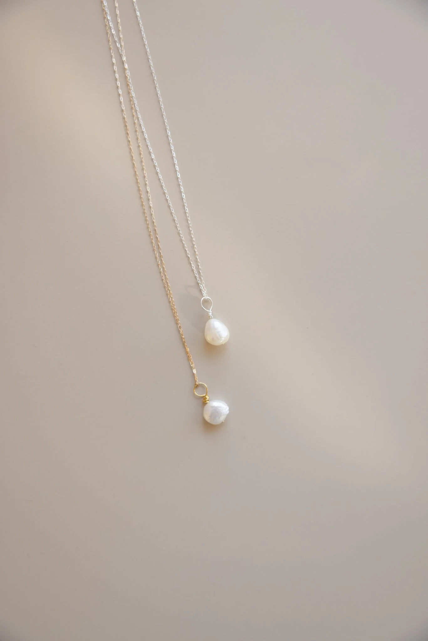 Chain Necklace + Pearl Pendant - Image 2