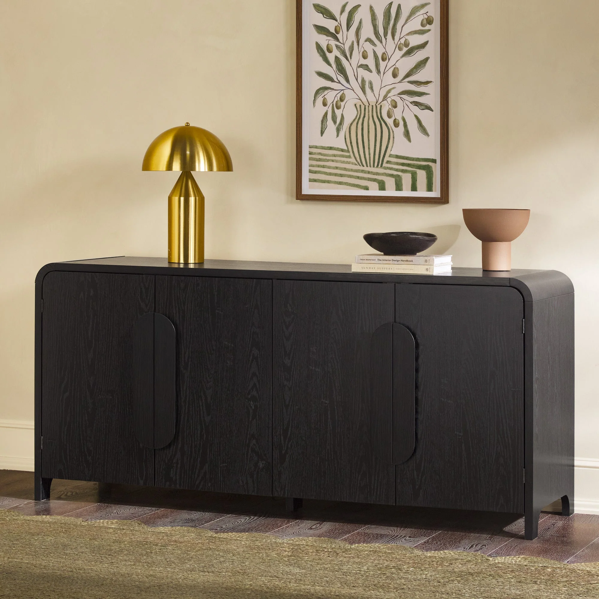 Chantelle 64" Modern Curved Buffet Sideboard & TV Stand - Image 9
