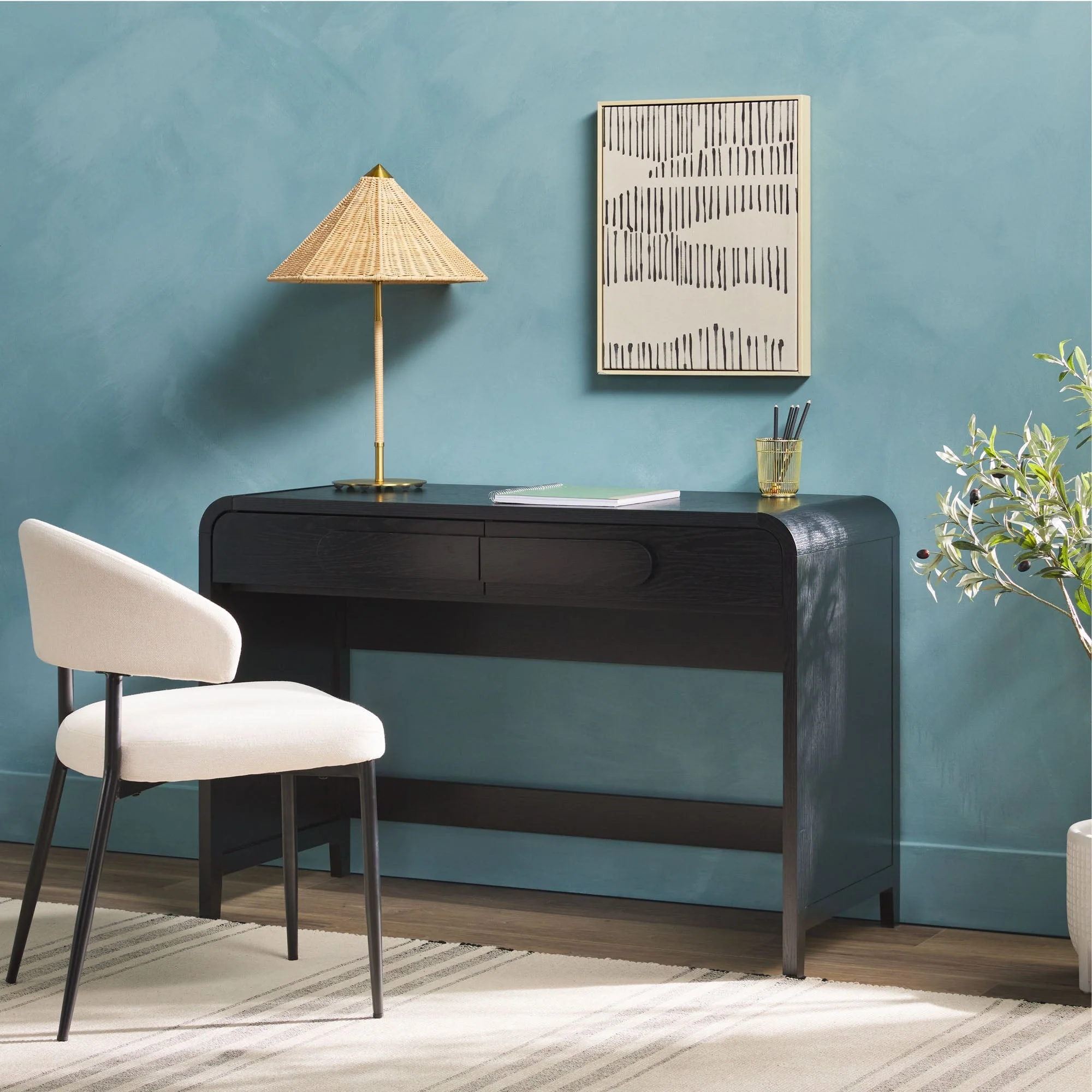 Chantelle Modern Curved Writing Desk - Image 10