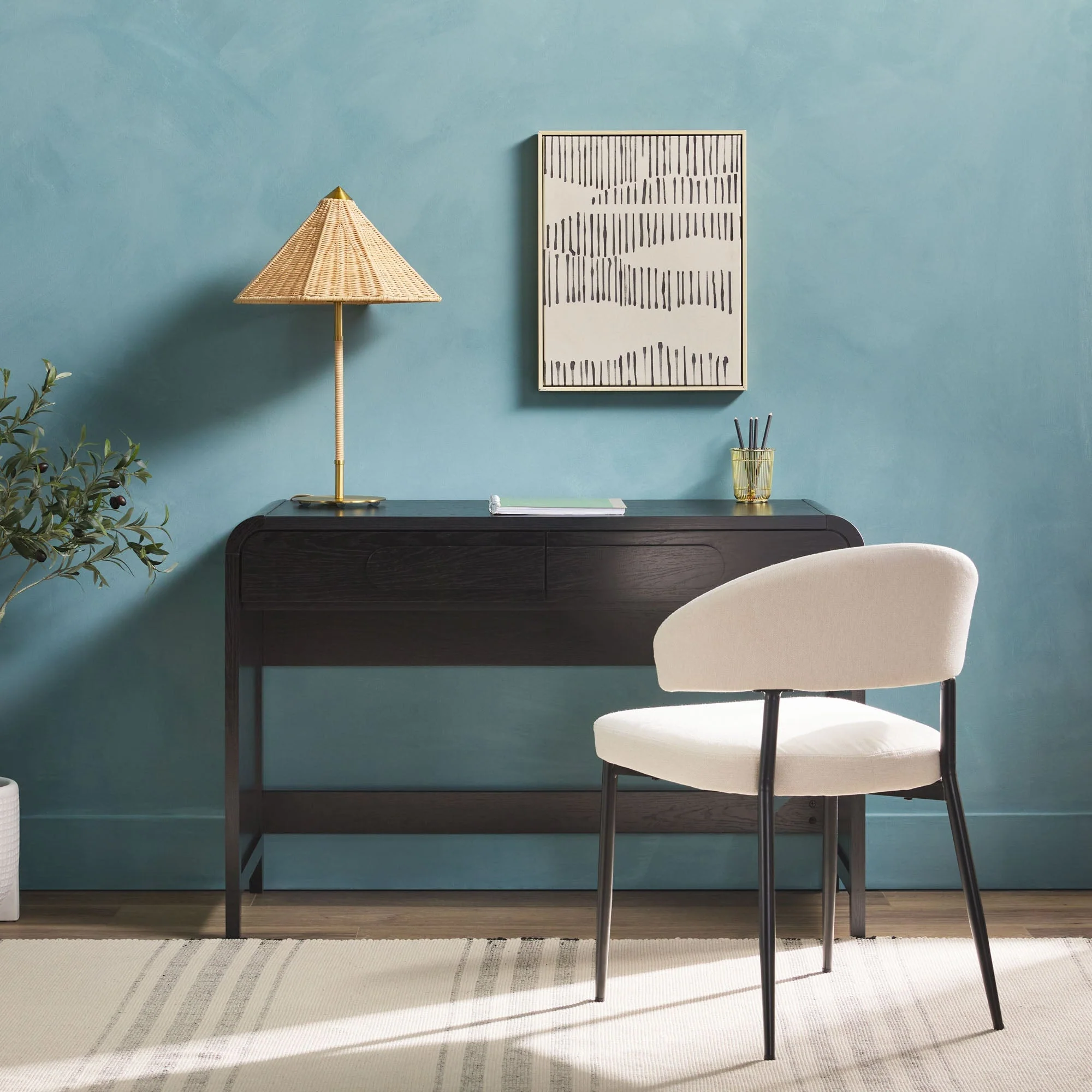 Chantelle Modern Curved Writing Desk - Image 11