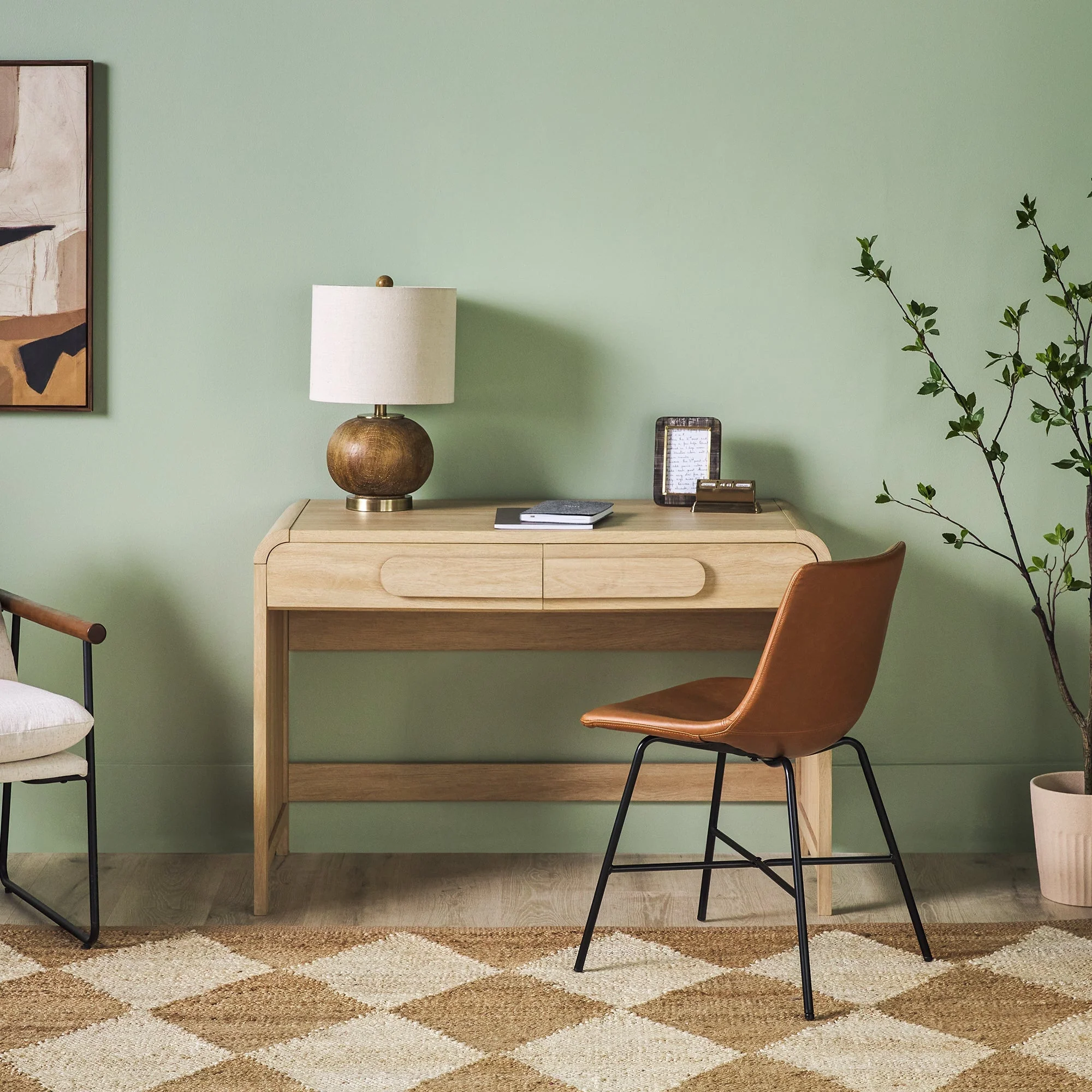 Chantelle Modern Curved Writing Desk - Image 4