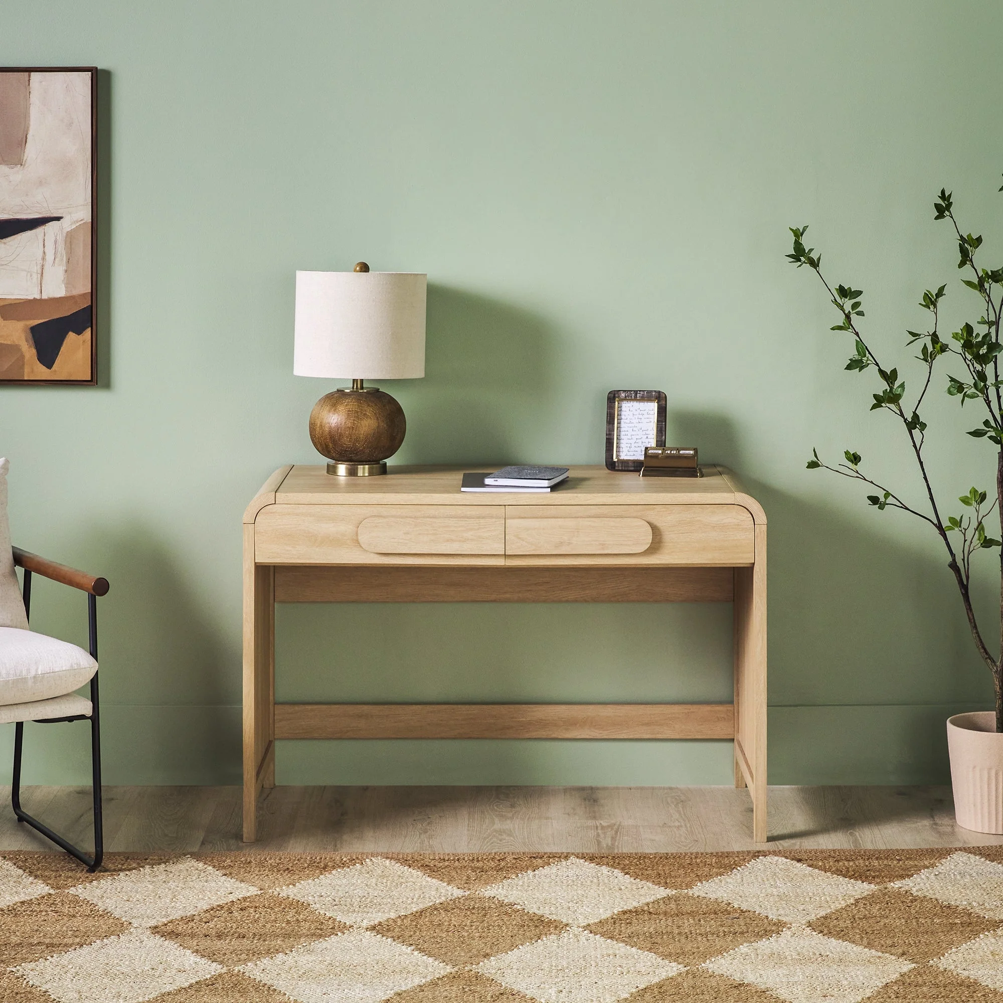Chantelle Modern Curved Writing Desk - Image 6