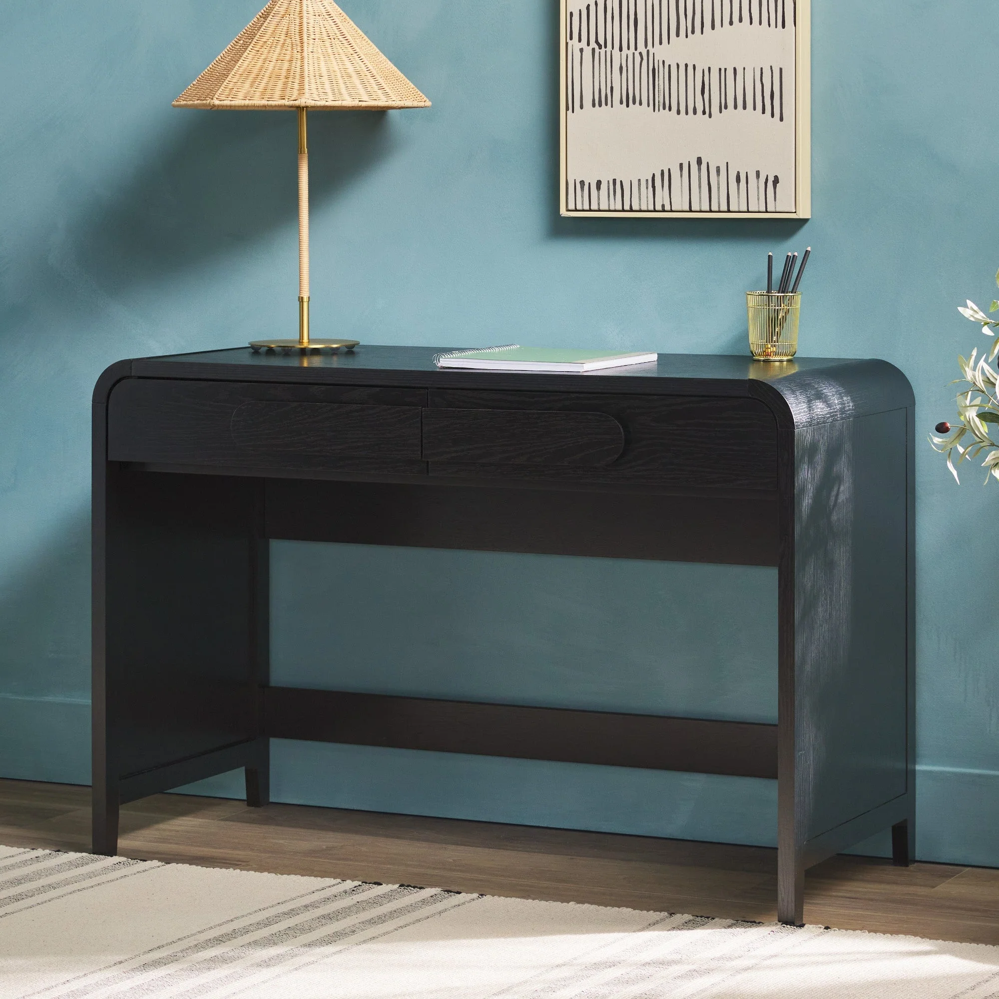 Chantelle Modern Curved Writing Desk - Image 8