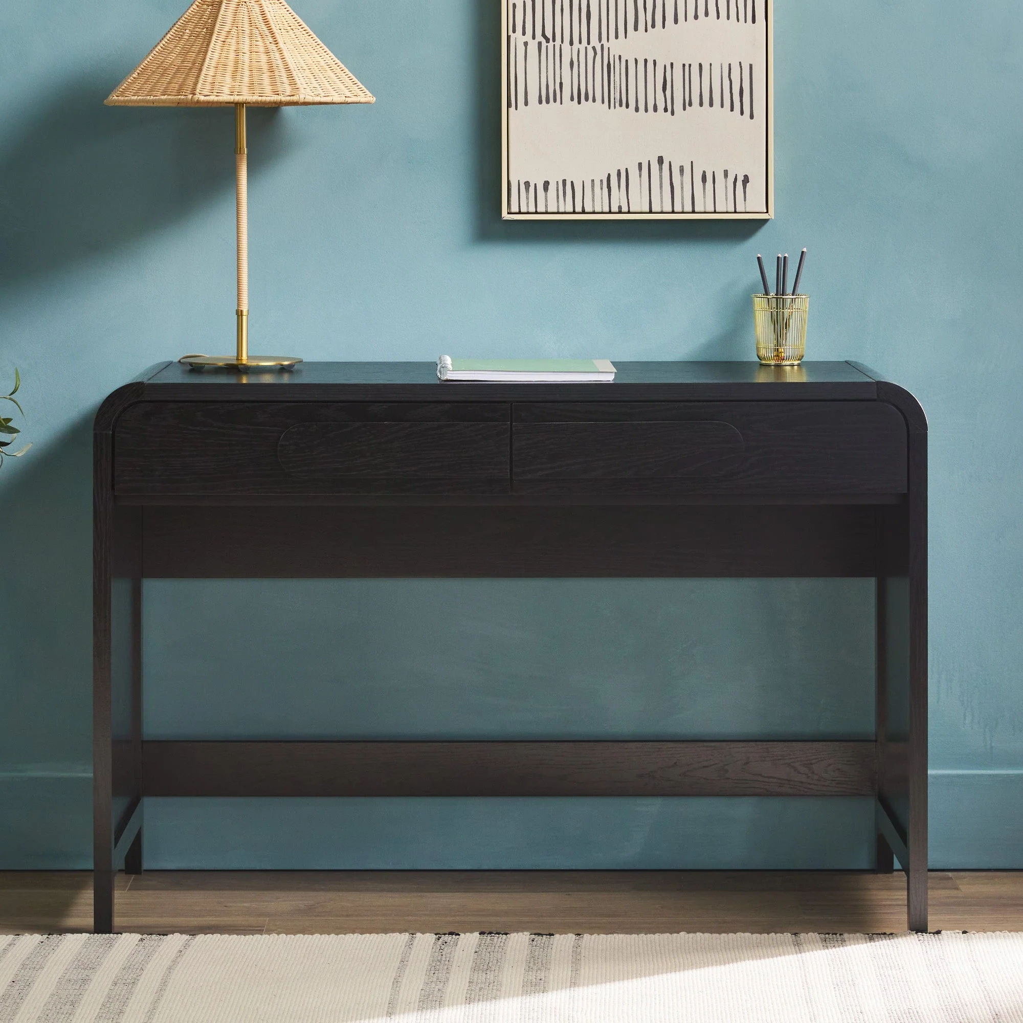 Chantelle Modern Curved Writing Desk - Image 9