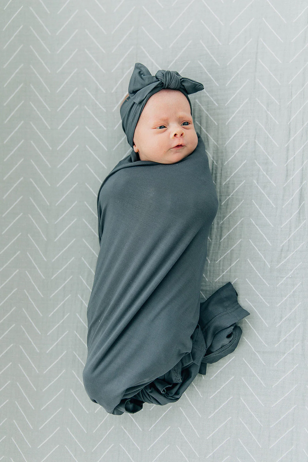 Charcoal Bamboo Hat OR Head Wrap Set - Image 4
