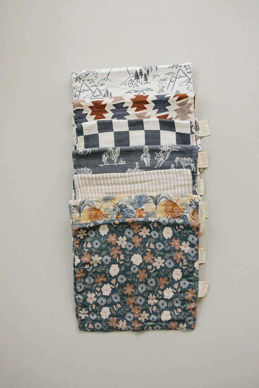 Charcoal Checkered Muslin Burp Cloth - Image 3