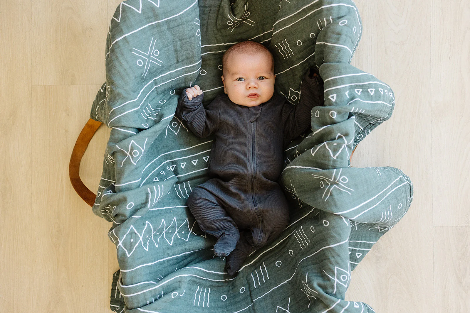 Charcoal Organic Cotton Ribbed Zipper - Image 2