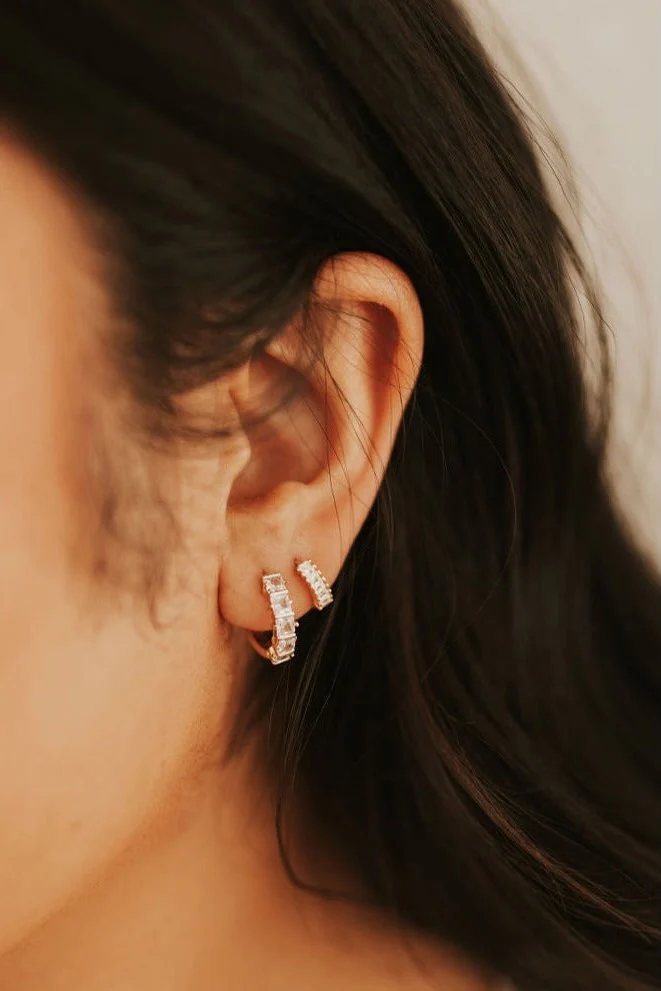 Charlotte Diamond Gold Filled Hoops - Image 7