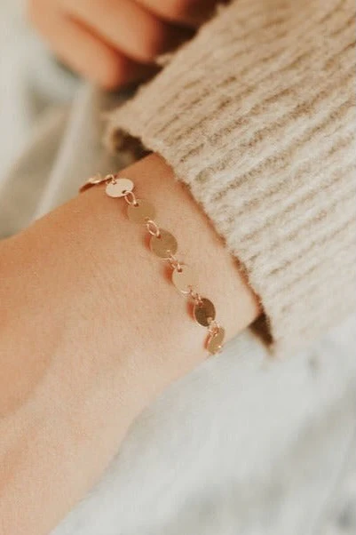 Chloe Gold Filled Coin Bracelet - Image 3