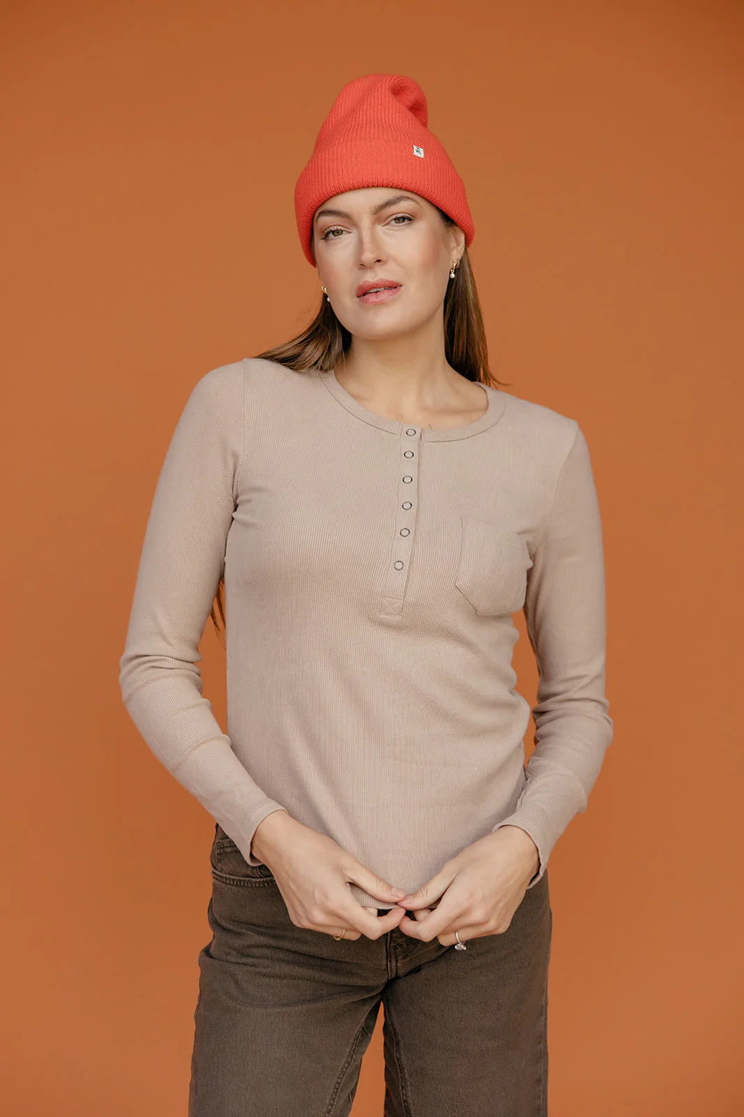 Cinder Henley Pocket Tee