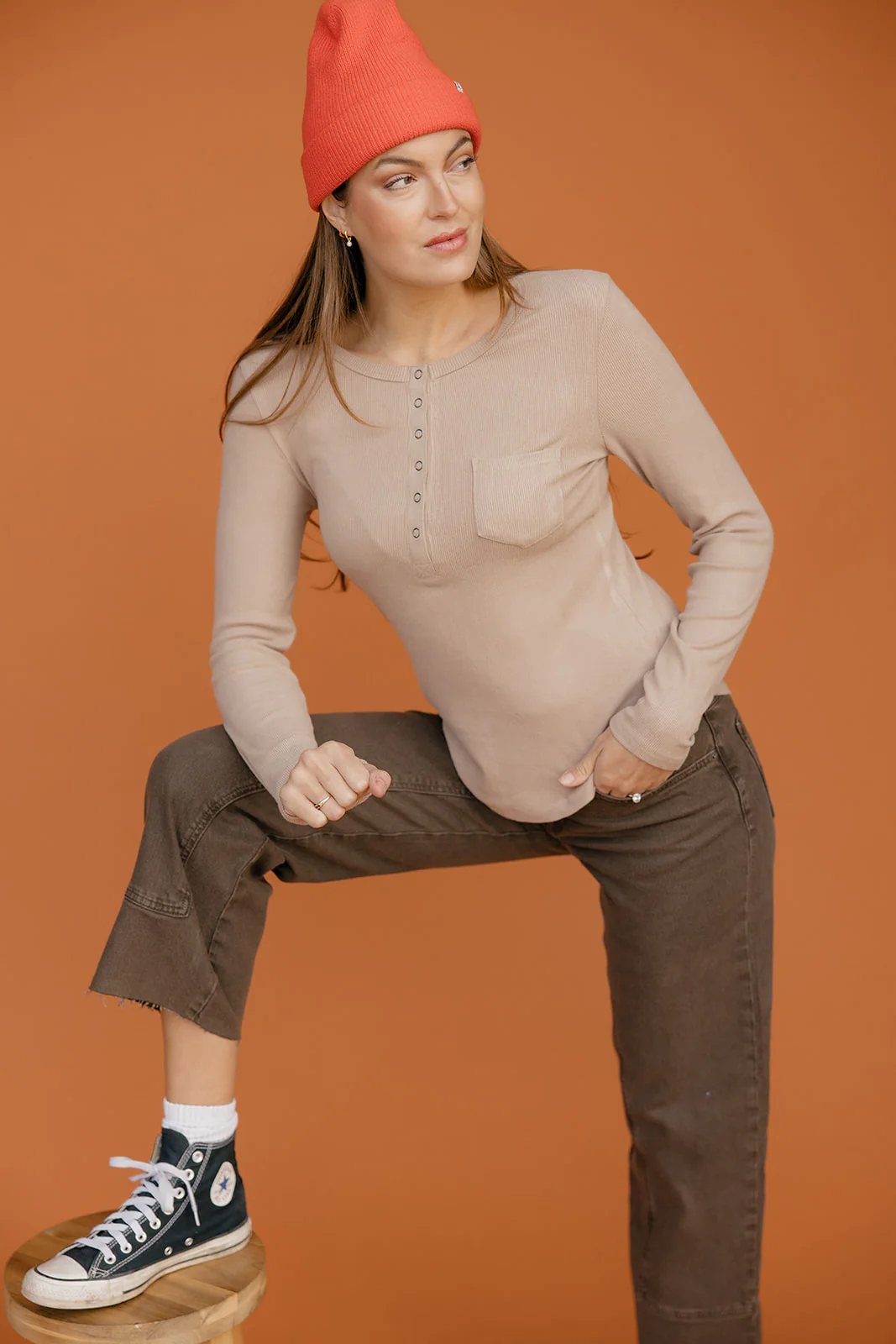 Cinder Henley Pocket Tee - Image 6