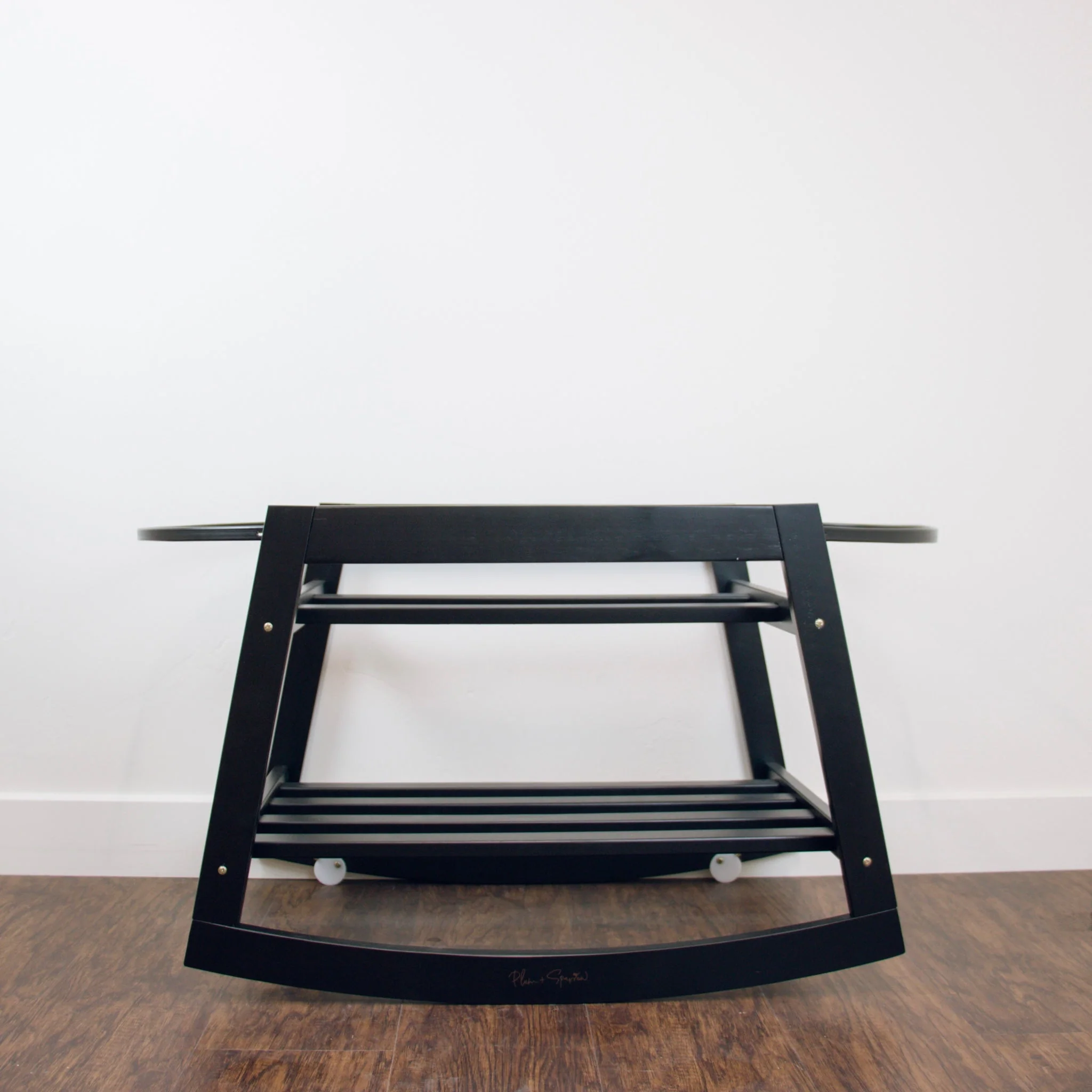 Classic Rocking Moses Bassinet Stand<br>with brake<br>Black - Image 3