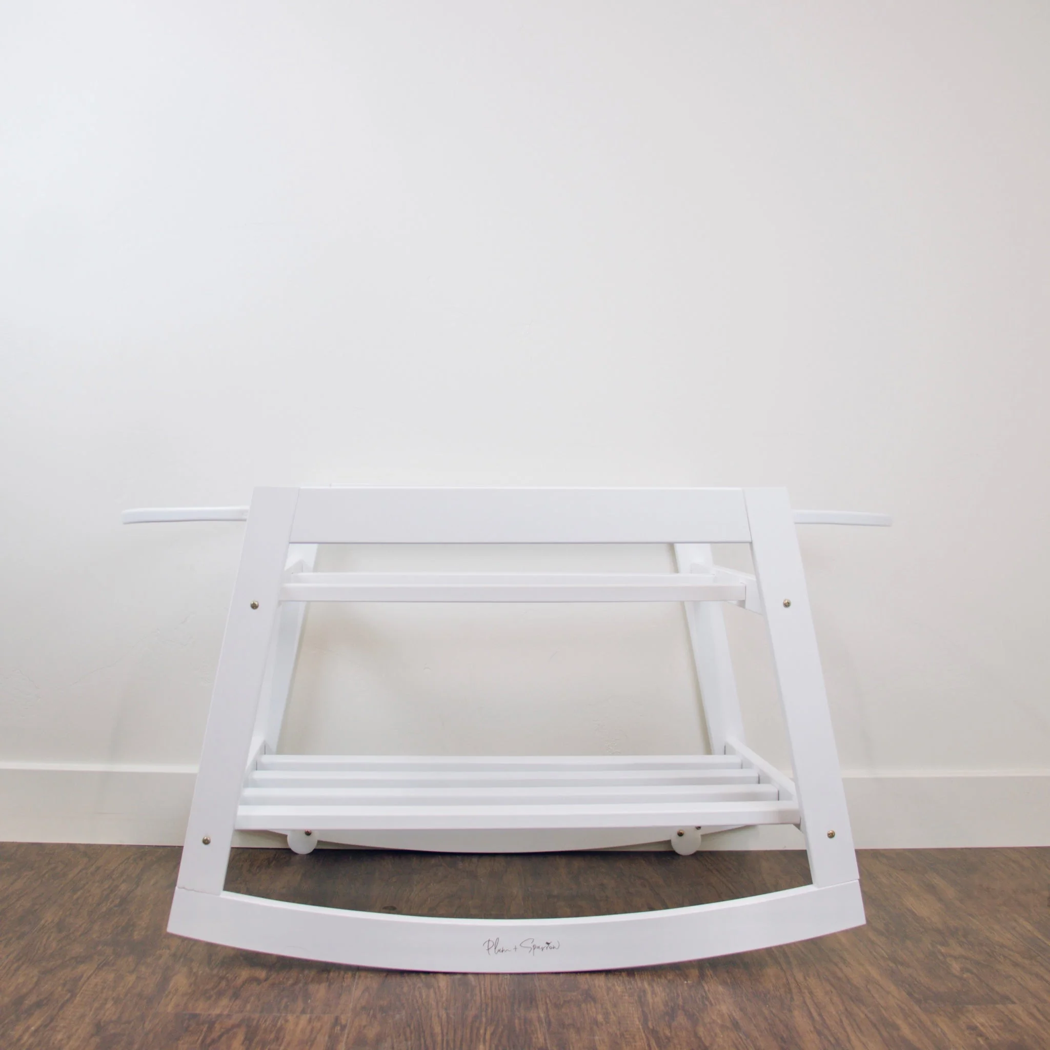 Classic Rocking Moses Bassinet Stand<br>with brake<br>White - Image 3