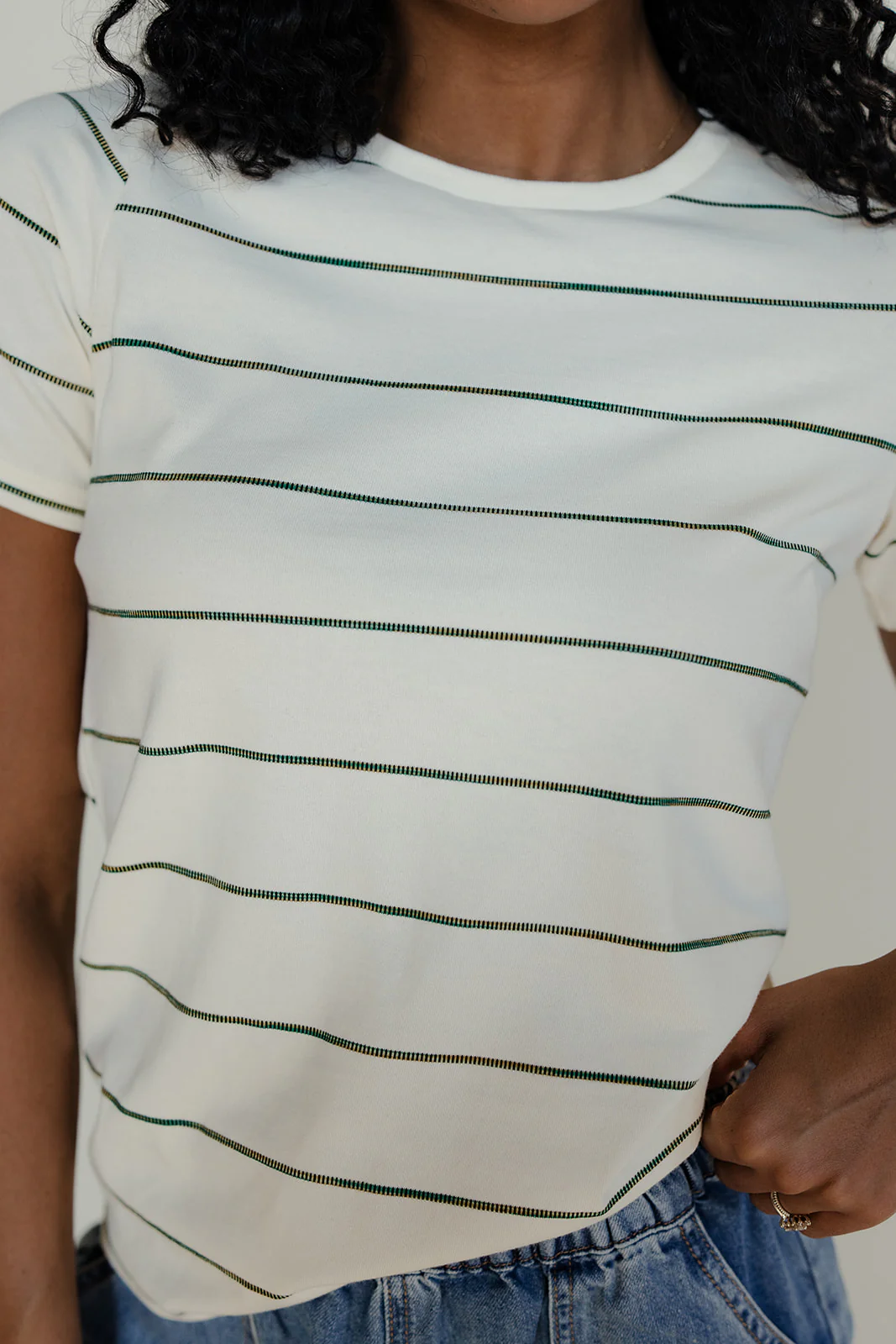 Clean Lines Striped Tee - Image 2