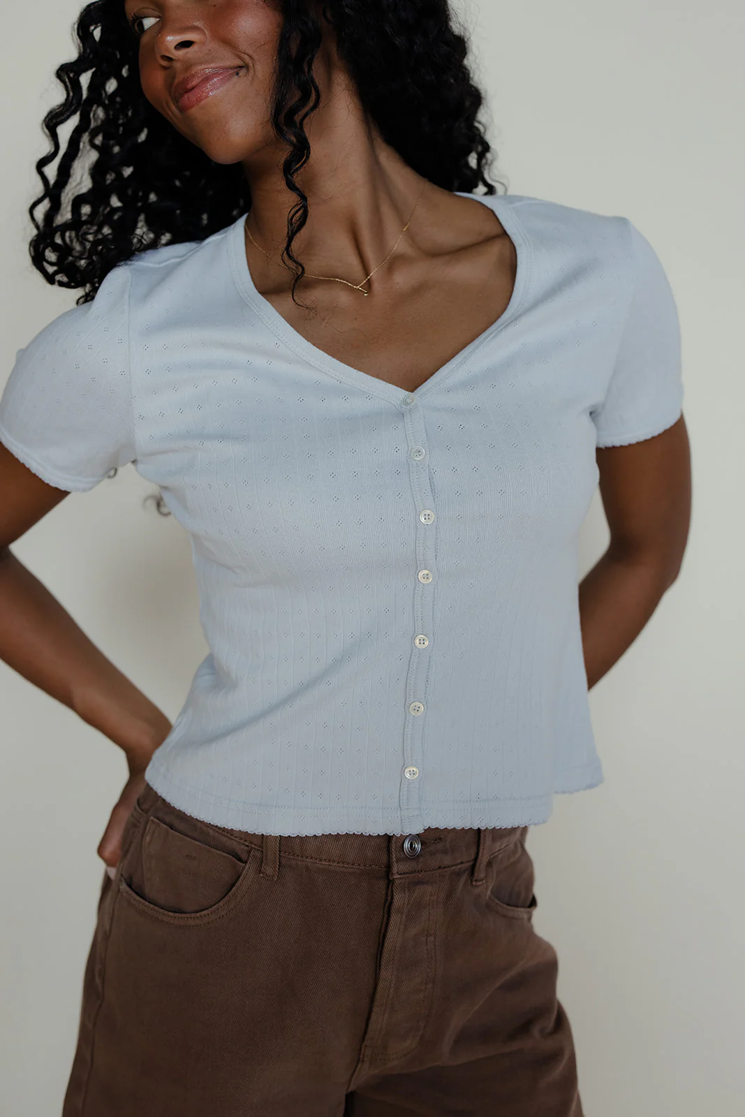 Cloudy Skies Ribbed Tee - Image 4