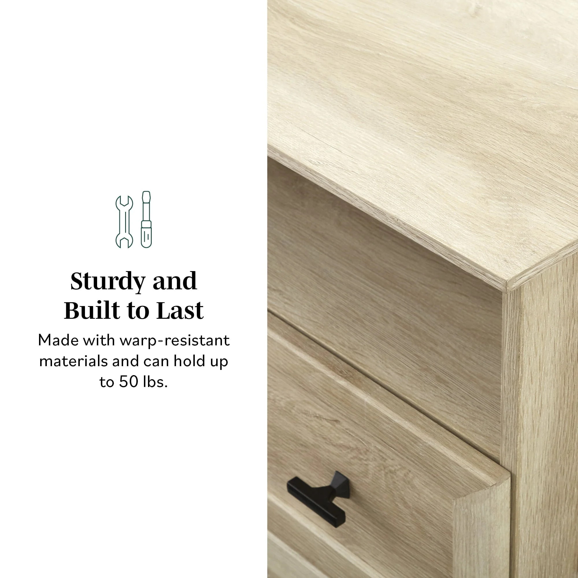 Clyde Classic 2-Drawer Nightstand / Side Table - Image 3