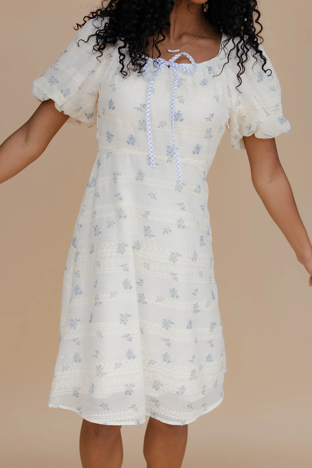 Coastal Bay Puff Sleeve Dress