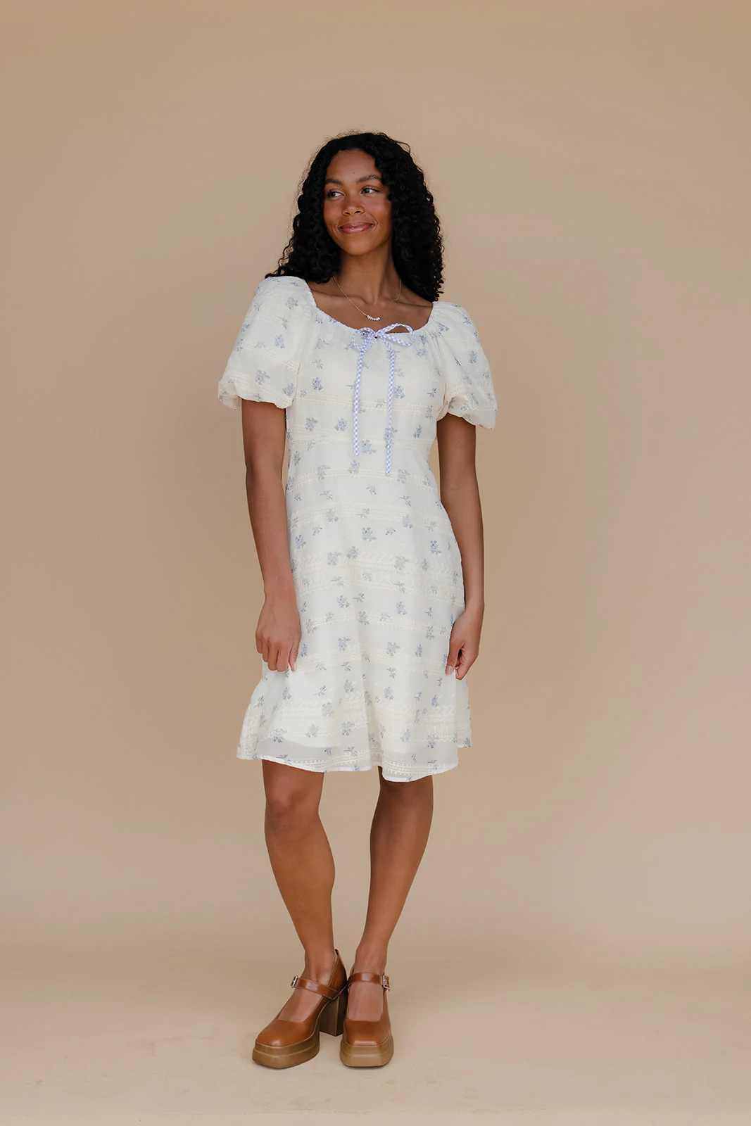 Coastal Bay Puff Sleeve Dress - Image 3