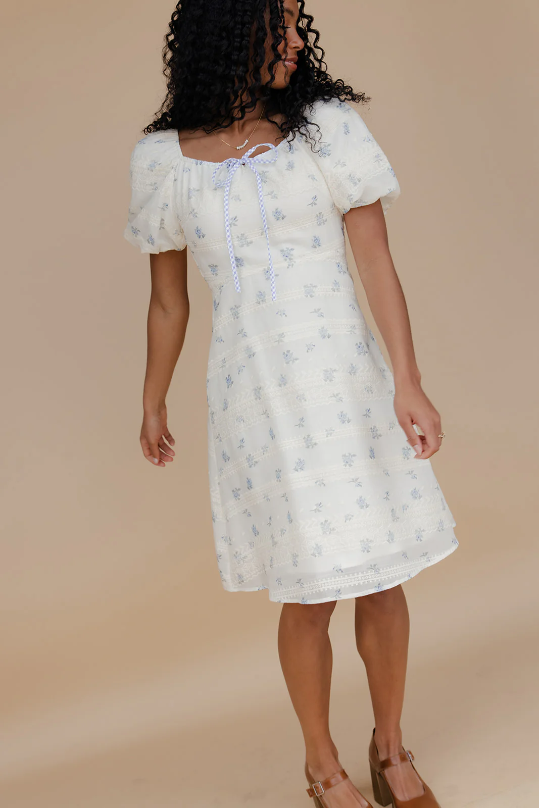 Coastal Bay Puff Sleeve Dress - Image 5