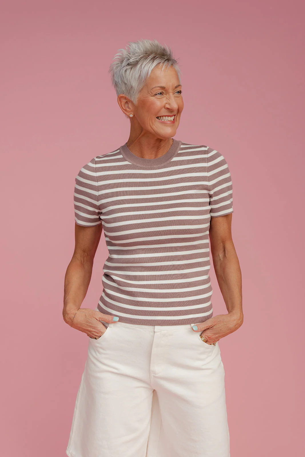 Cocoa Calm Stripe Tee