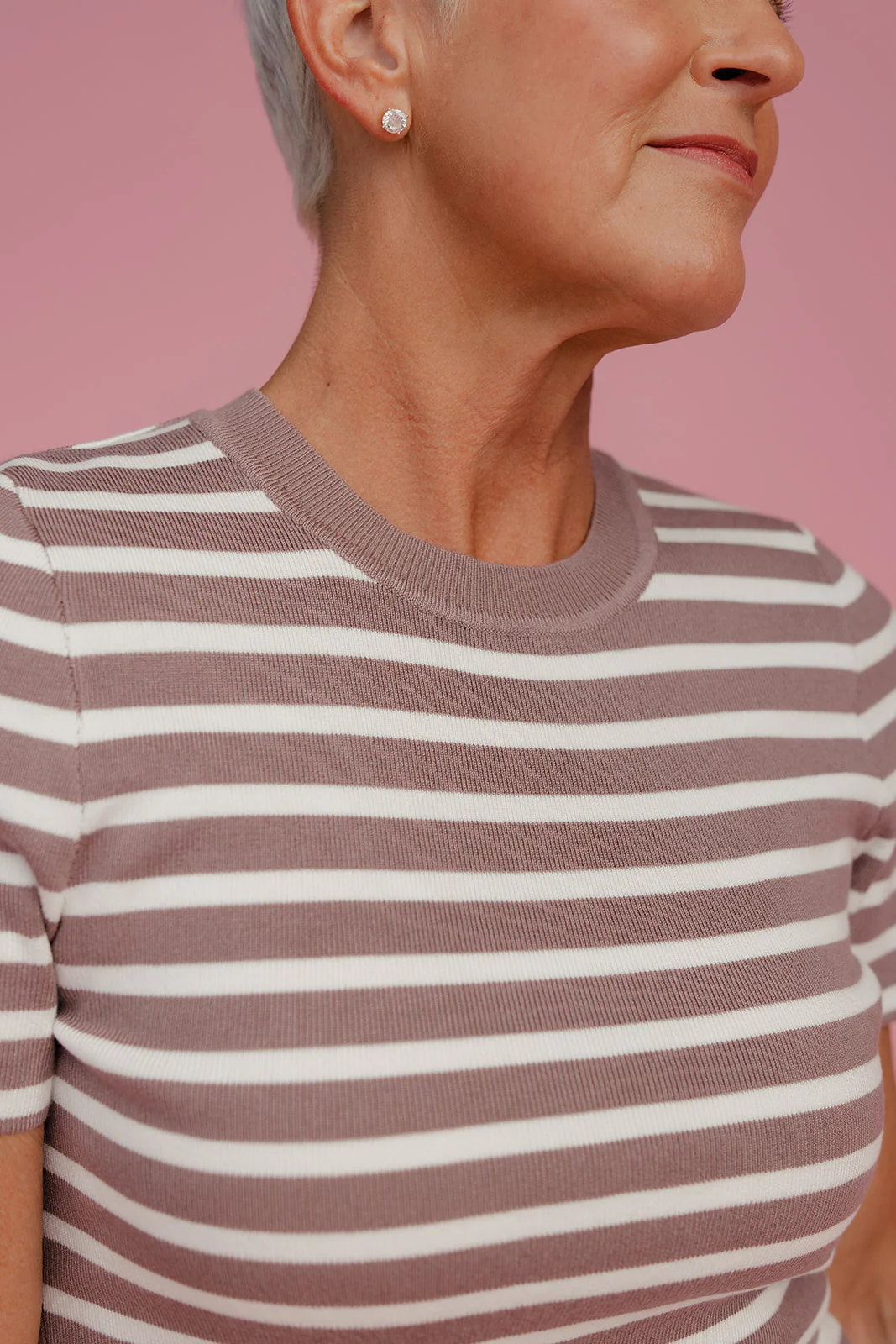 Cocoa Calm Stripe Tee - Image 4