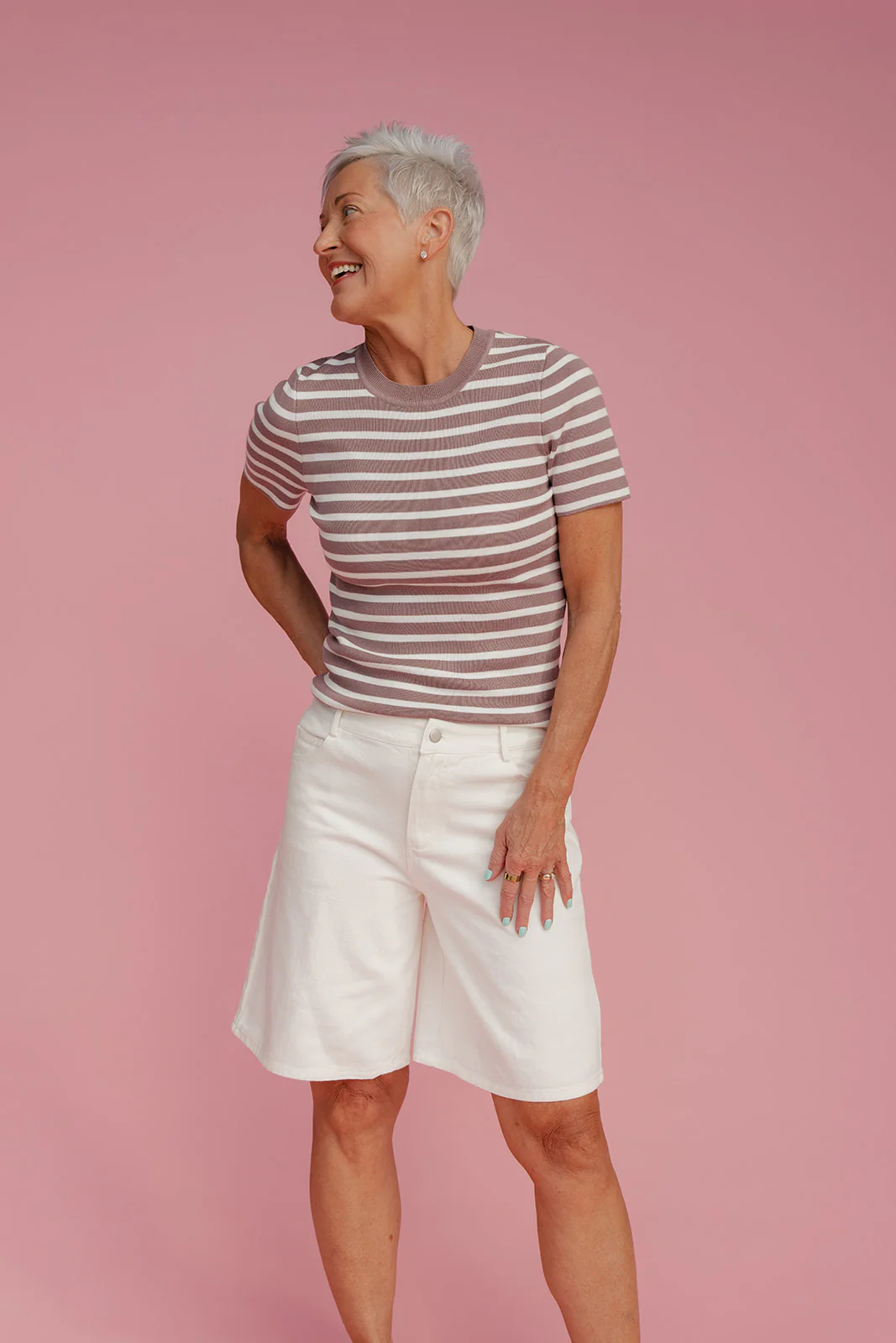 Cocoa Calm Stripe Tee - Image 5