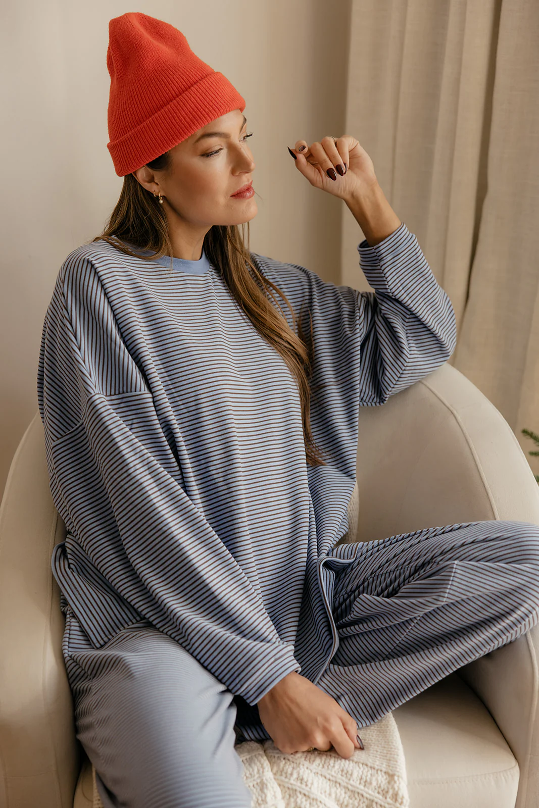 Cozy Cloud Stripe Pullover - Image 6