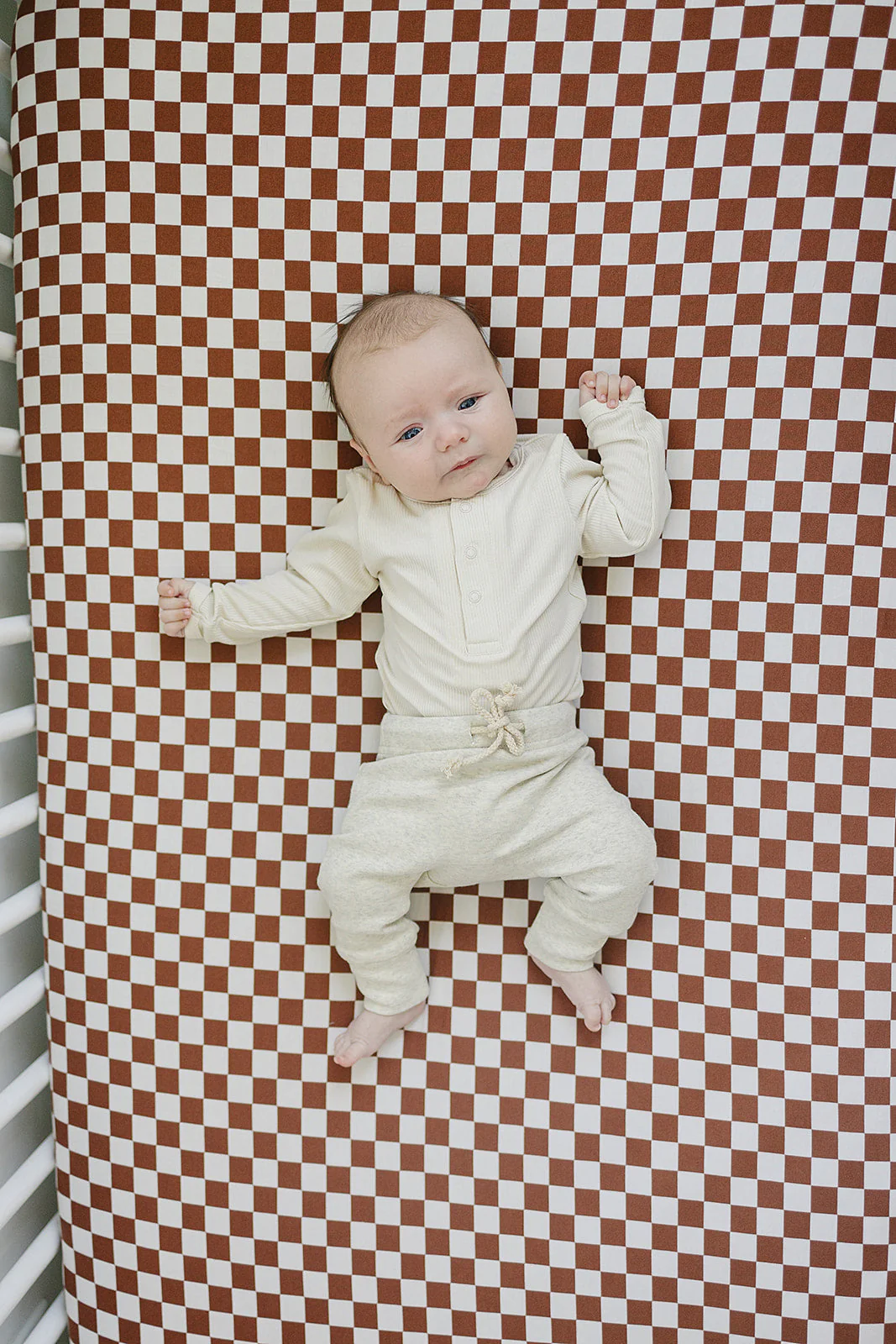 Cream Bamboo Snap Long Sleeve Ribbed Bodysuit - Image 4