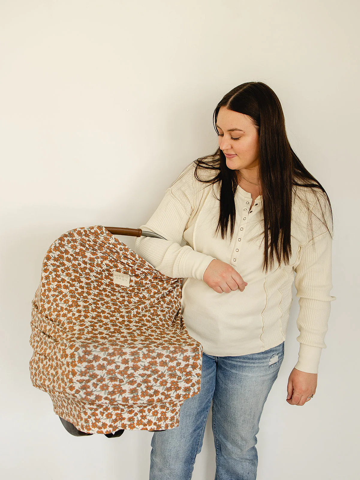 Cream Magnolia Bamboo Multi-Use Cover - Image 2