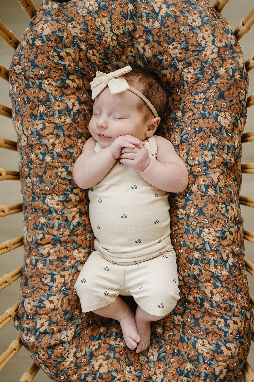 Cream Tulips Tank + Biker Short Set - Image 4