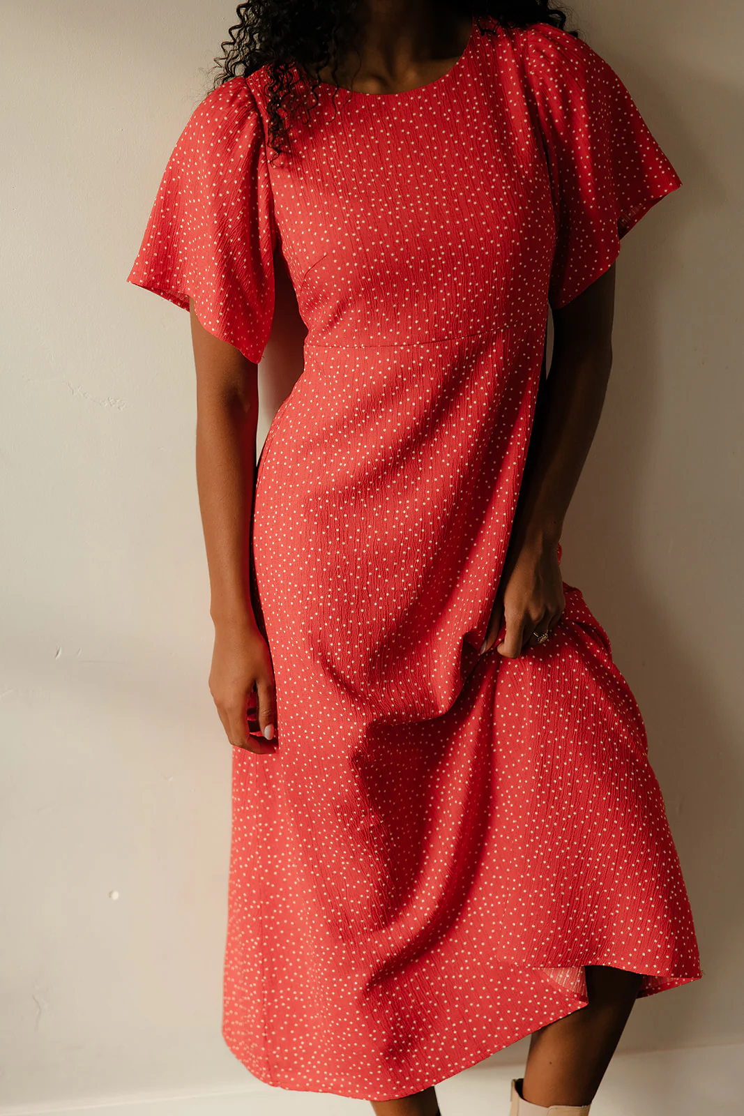 Crimson Hour Midi Dress - Image 2