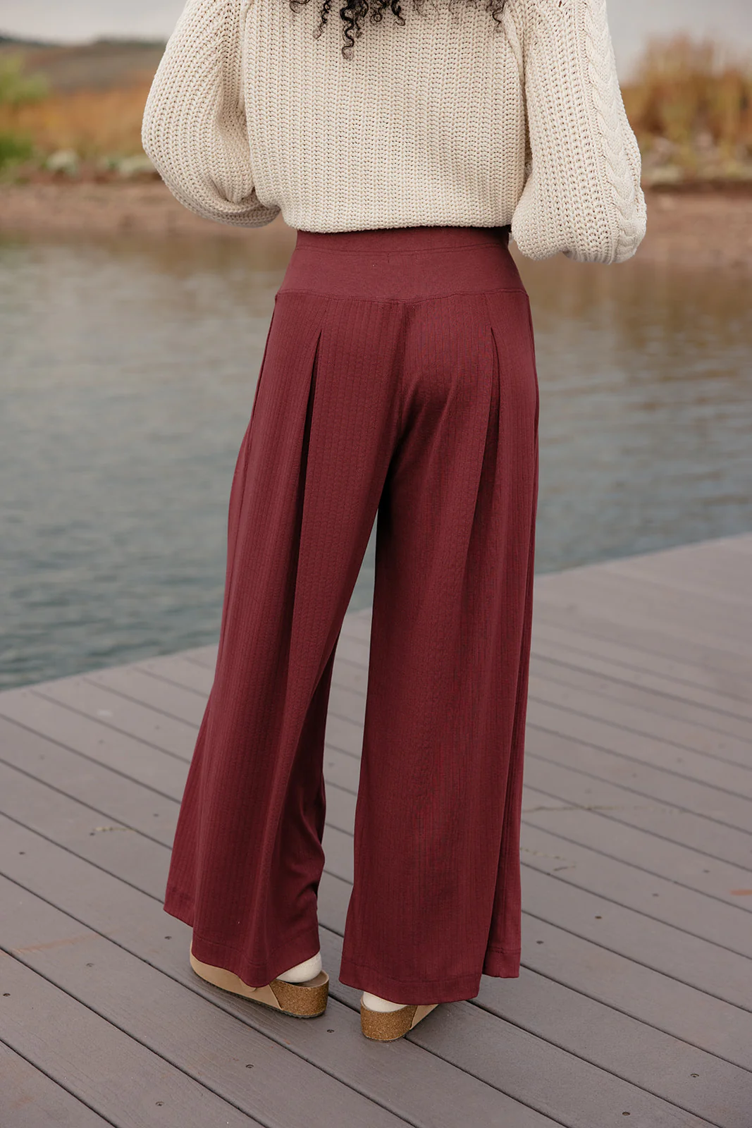 Crimson Whisper Wide Leg Pants - Image 4