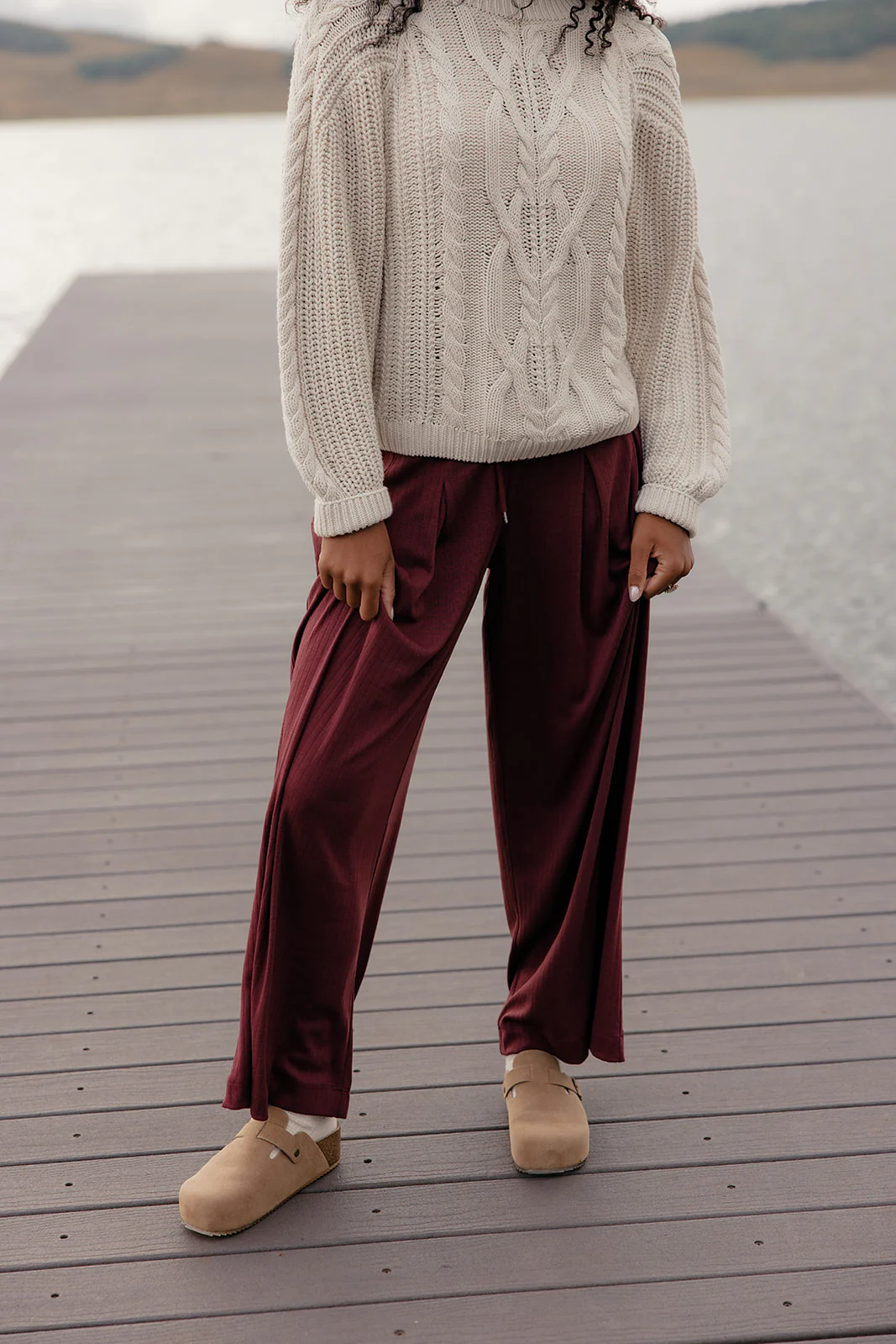 Crimson Whisper Wide Leg Pants - Image 5