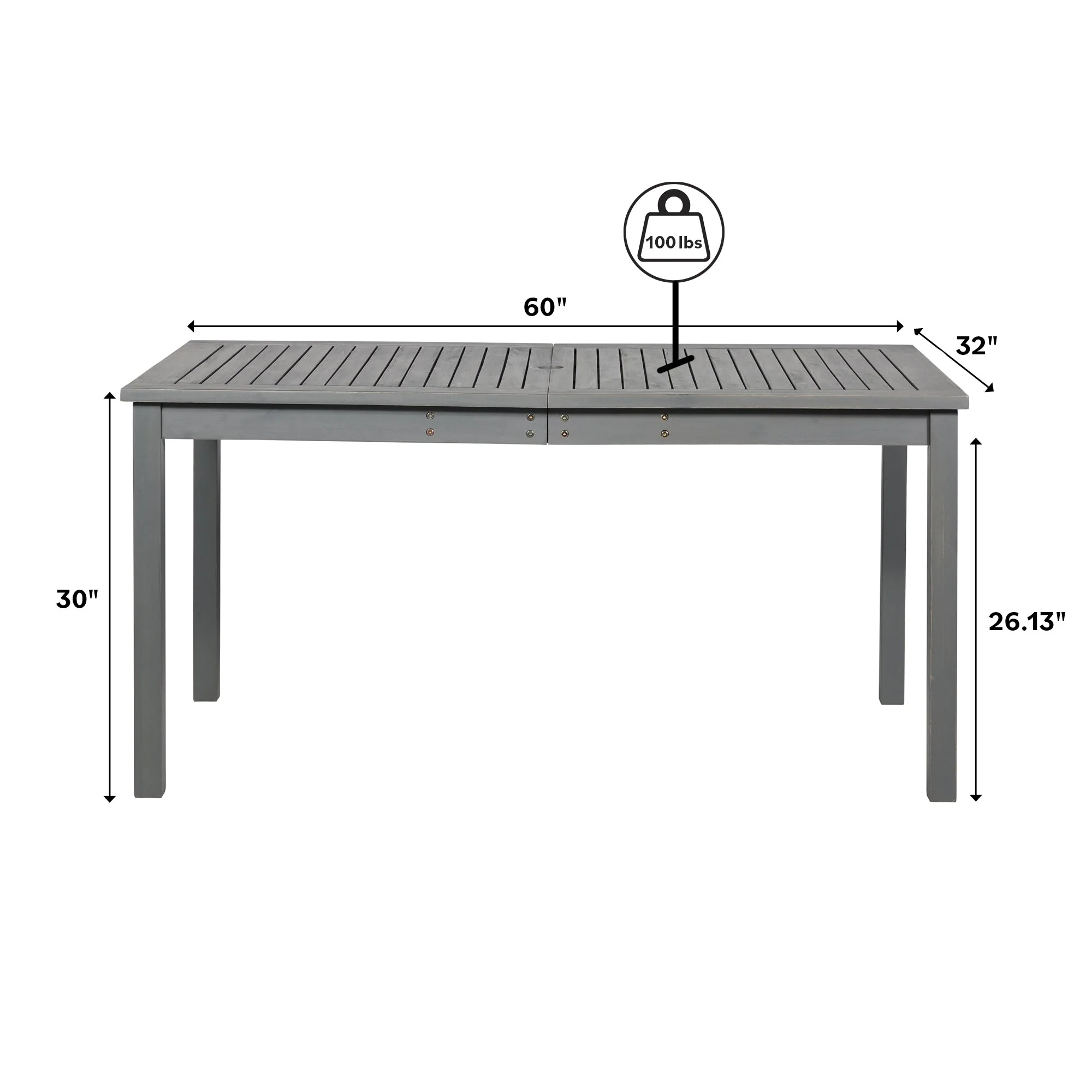 Crosswinds Patio Dining Table - Image 10
