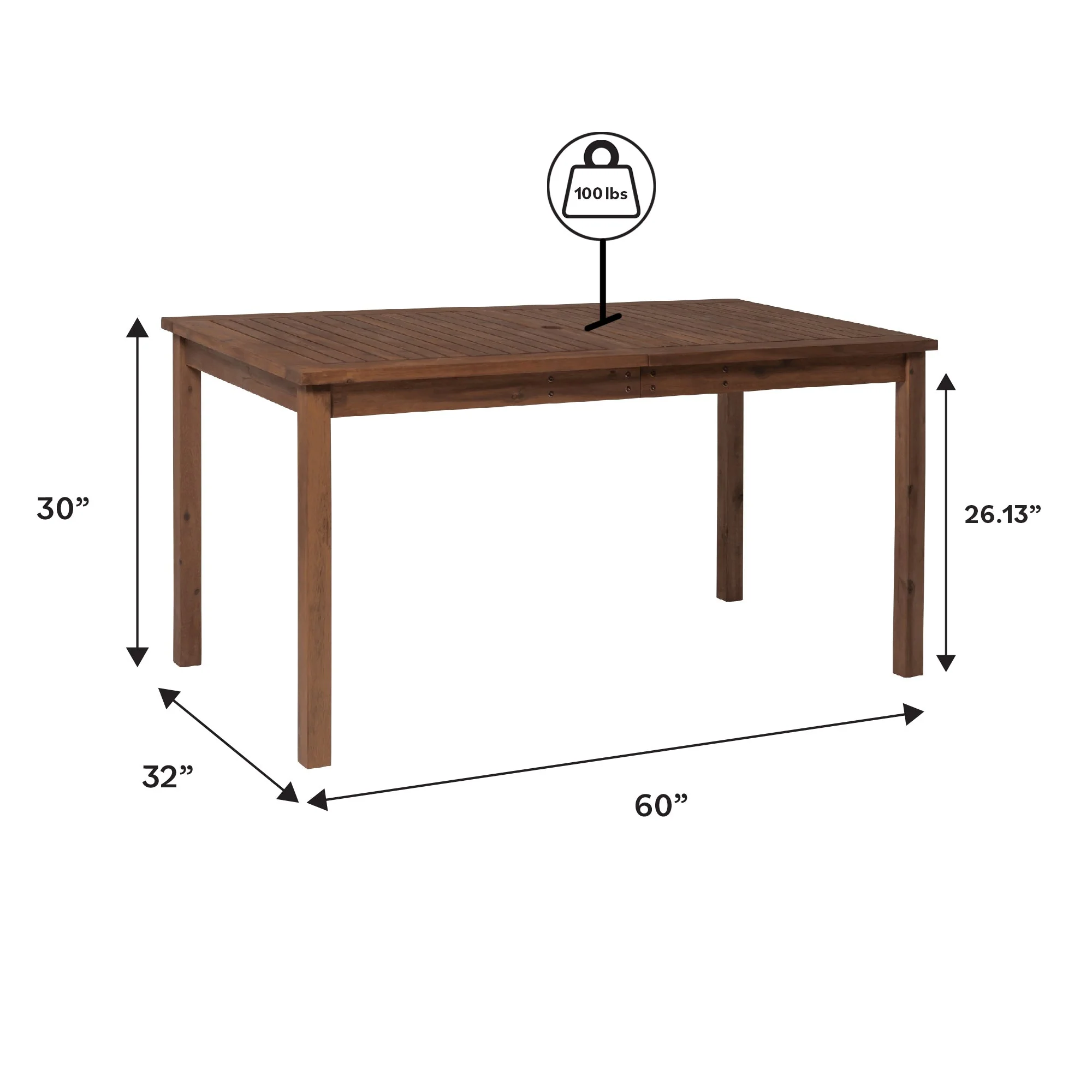 Crosswinds Patio Dining Table - Image 3