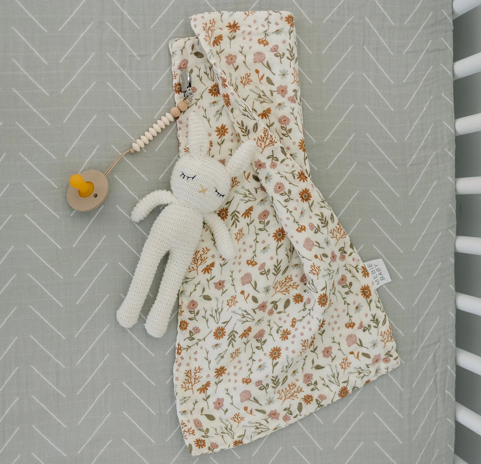Desert Sage Muslin Crib Sheet - Image 7