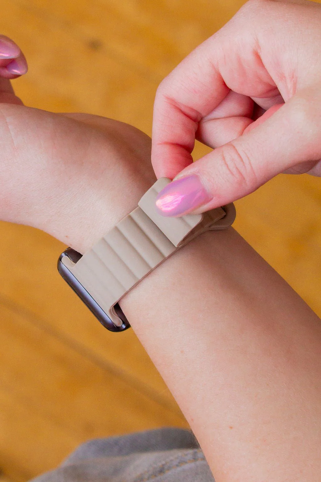 Desert Tan Magnetic Loop Watch Band - Image 4