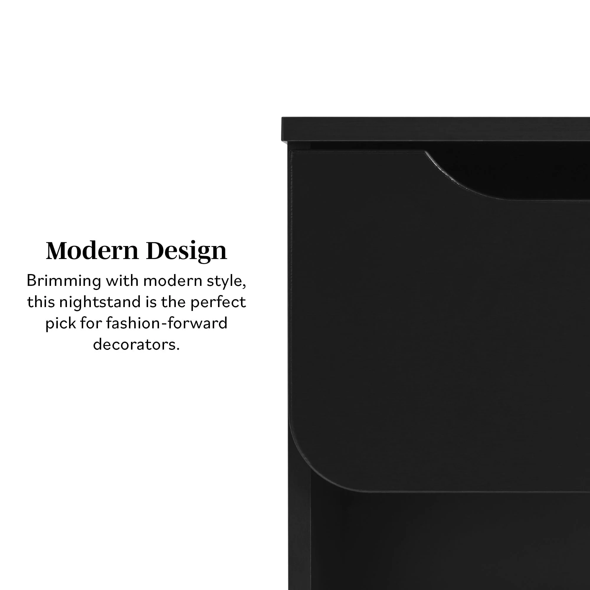 Domm Modern 1-Drawer Nightstand - Image 2