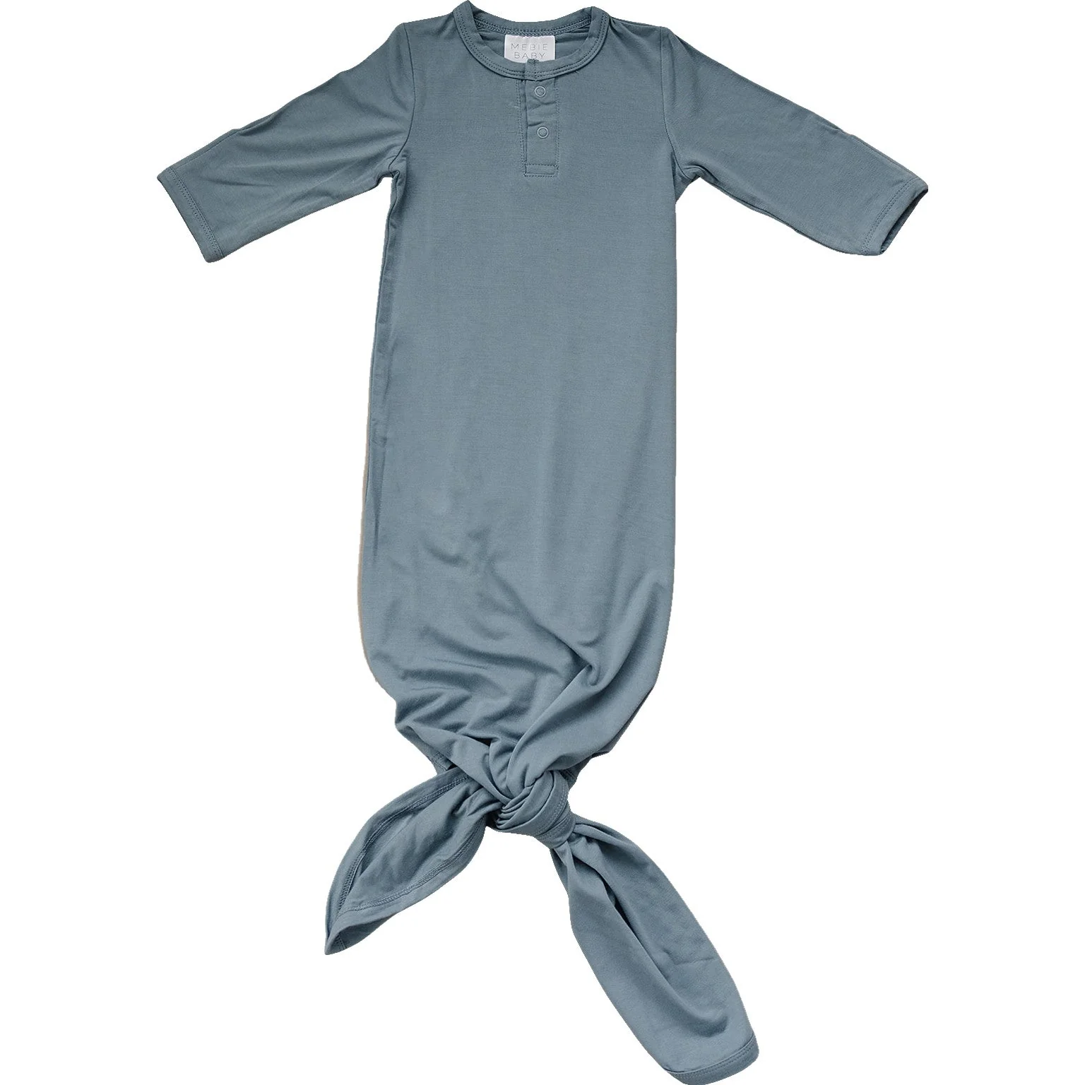 Dusty Blue Bamboo Knot Gown - Image 3