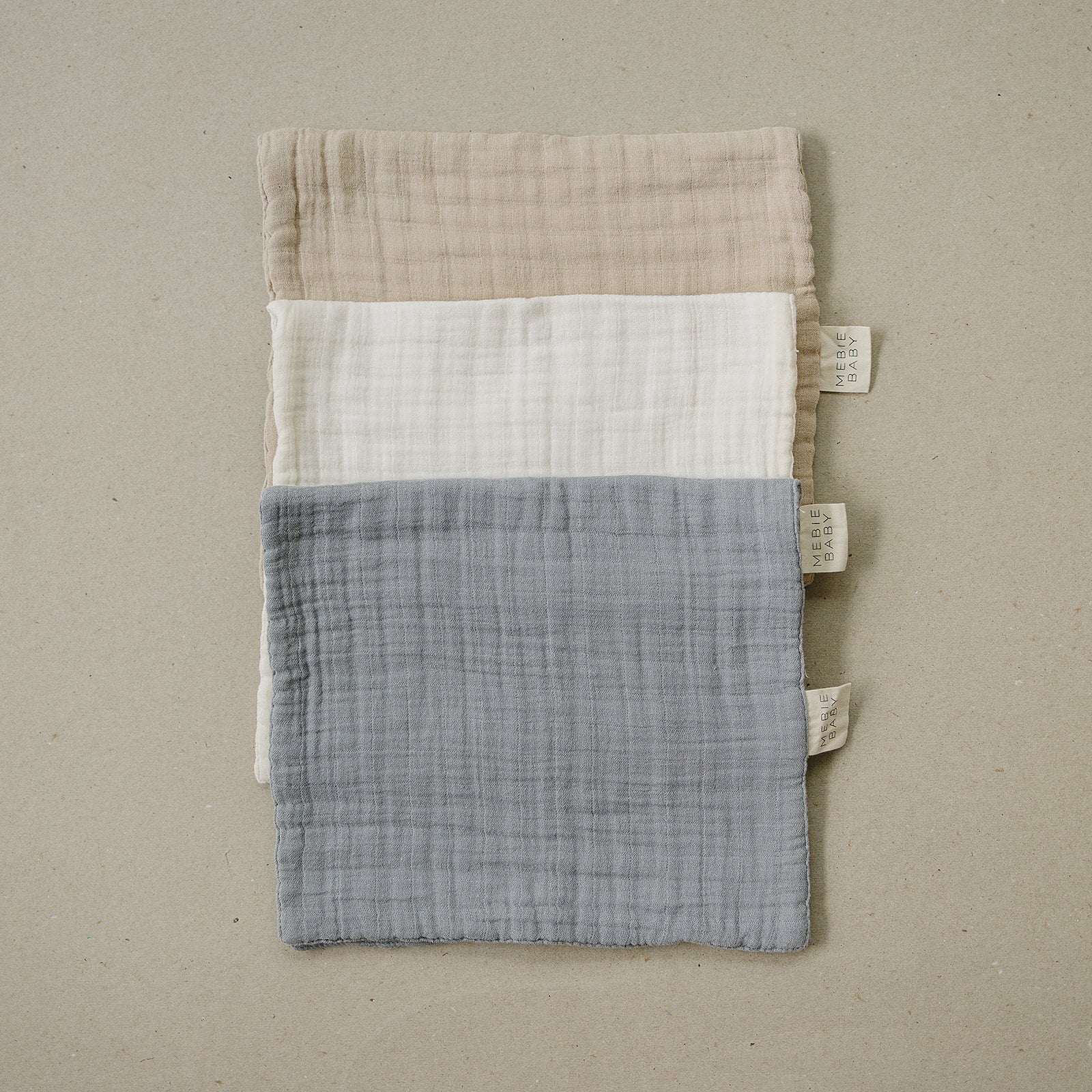 Dusty Blue Muslin Burp Cloth - Image 3