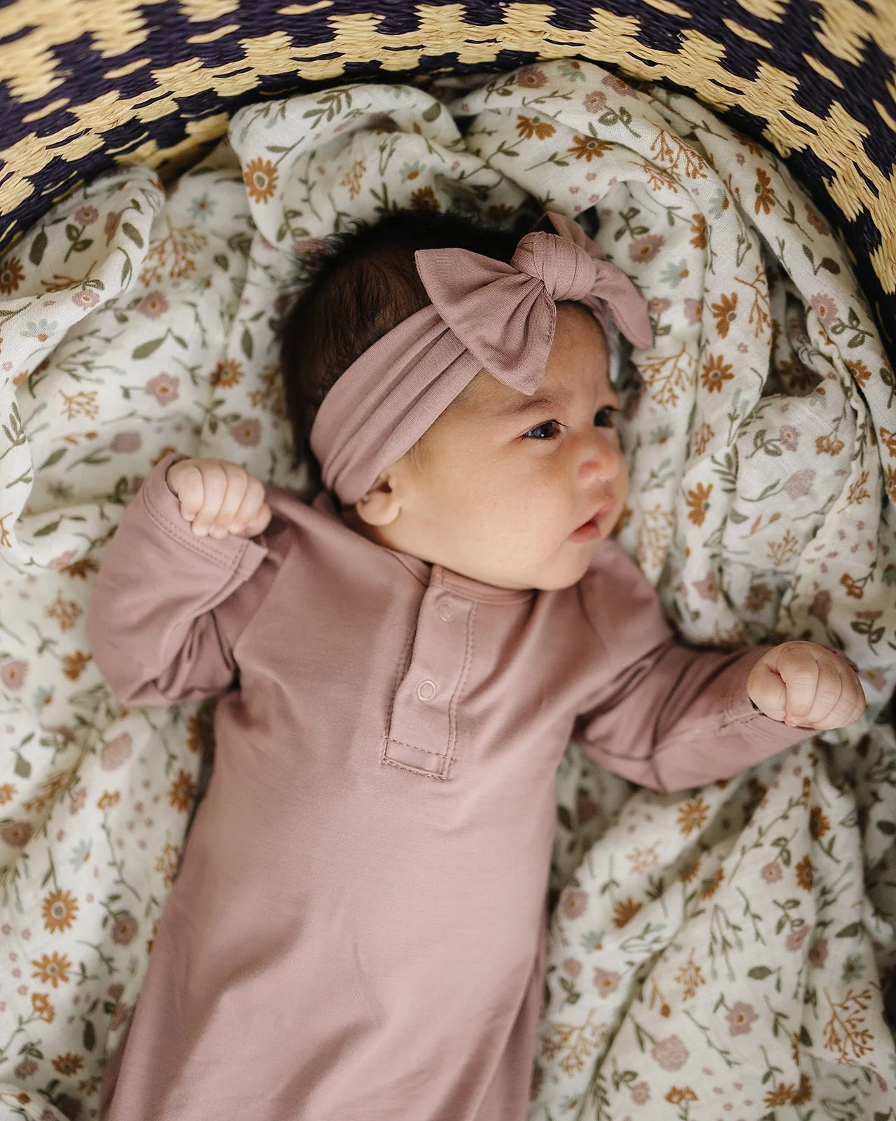 Dusty Rose Bamboo Head Wrap - Image 3