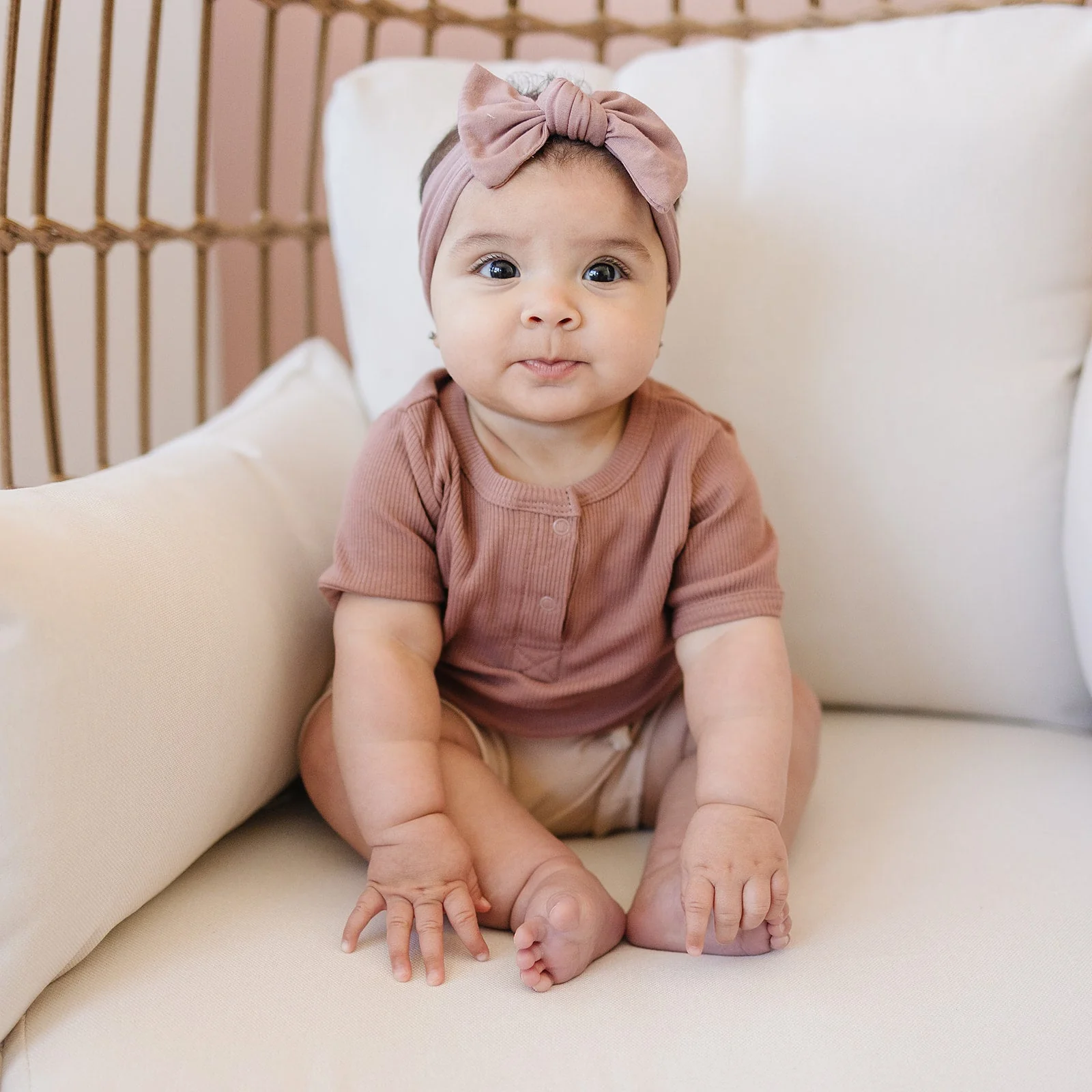 Dusty Rose Bamboo Head Wrap - Image 6