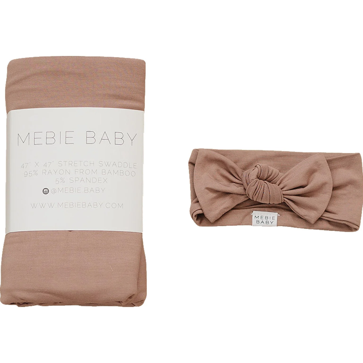 Dusty Rose Bamboo Head Wrap Set - Image 5