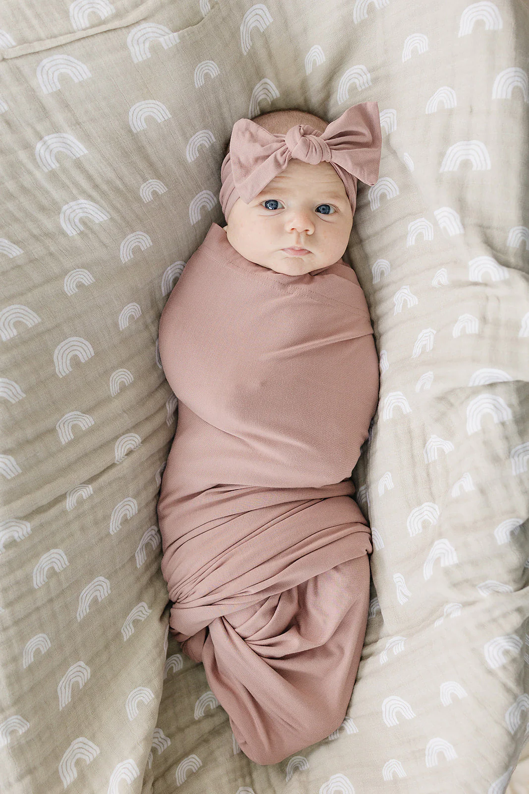Dusty Rose Bamboo Stretch Swaddle - Image 2