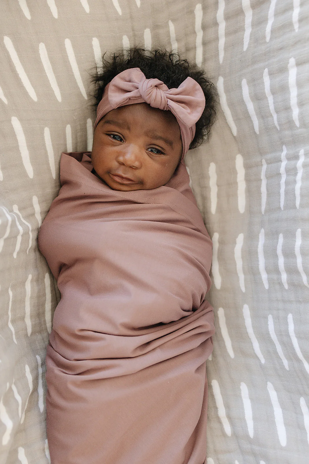 Dusty Rose Bamboo Stretch Swaddle - Image 4