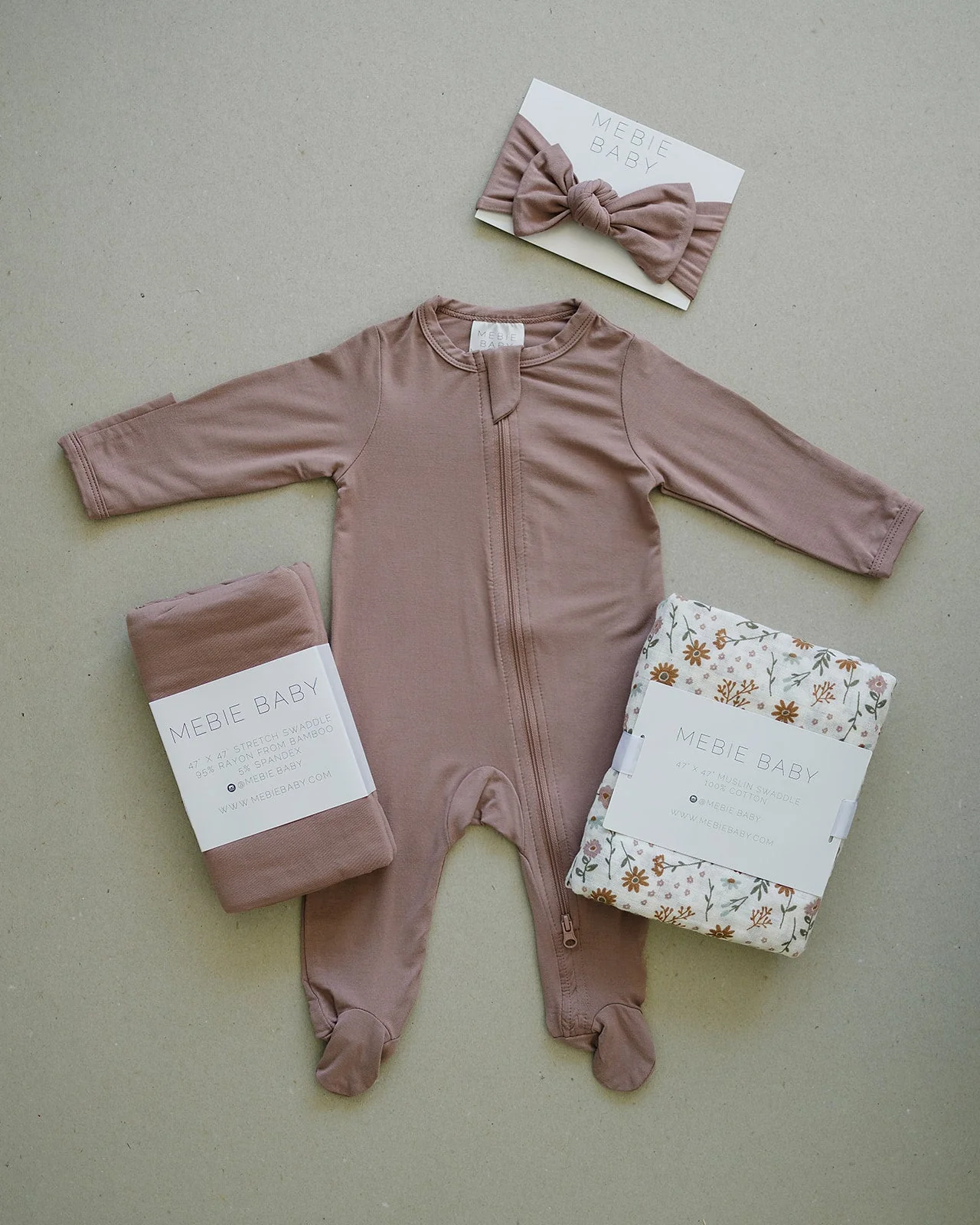 Dusty Rose Bamboo Zipper - Image 2