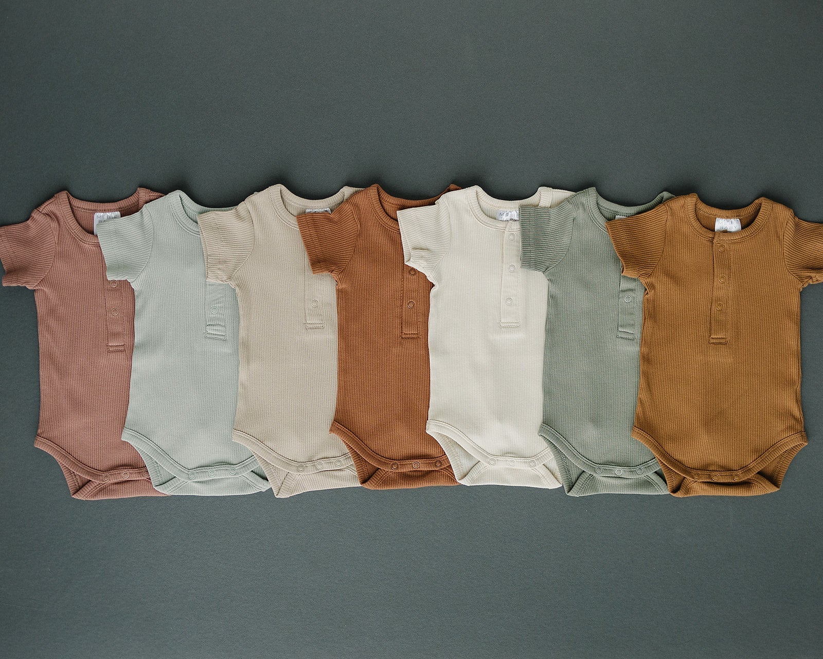 Dusty Rose Organic Cotton Ribbed Snap Bodysuit - Image 4